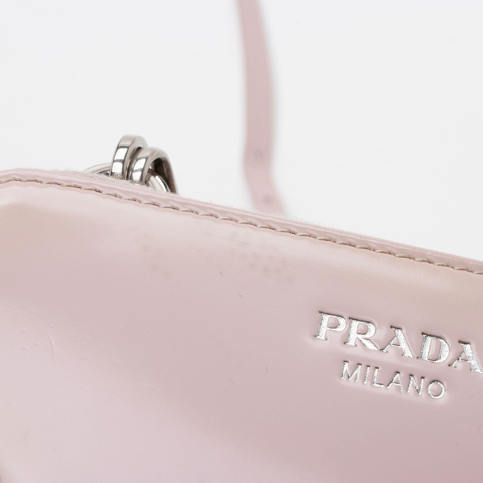 Prada Satin Crystal Triangle Mini Crossbody