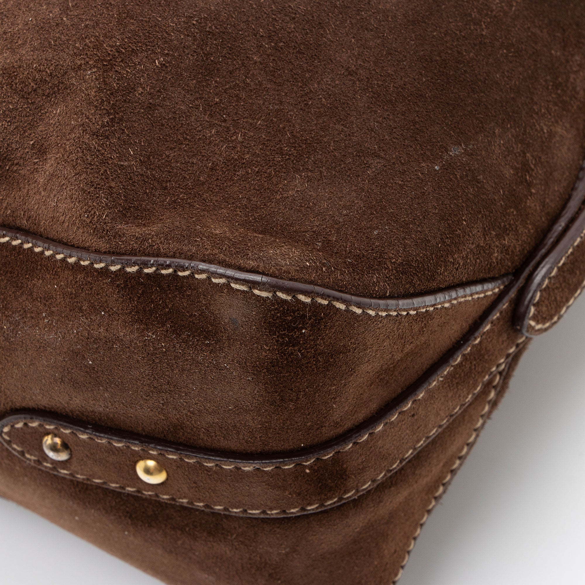 Prada Scamosciato Suede Convertible Satchel