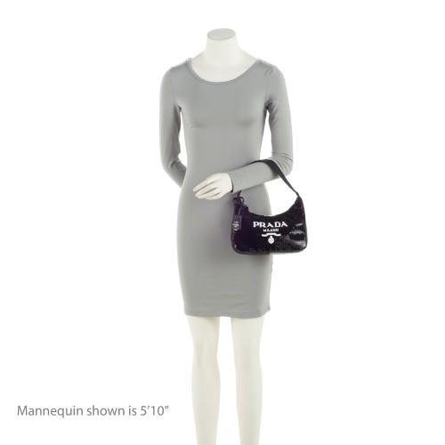 Prada Sequined Nylon Mini Re-Edition 2000 Hobo (SHF-ozWg8y)