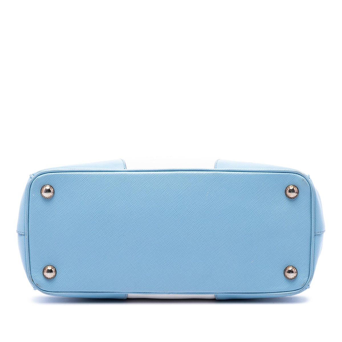 Prada Small Bicolor Saffiano Lux Galleria Double Zip Satchel