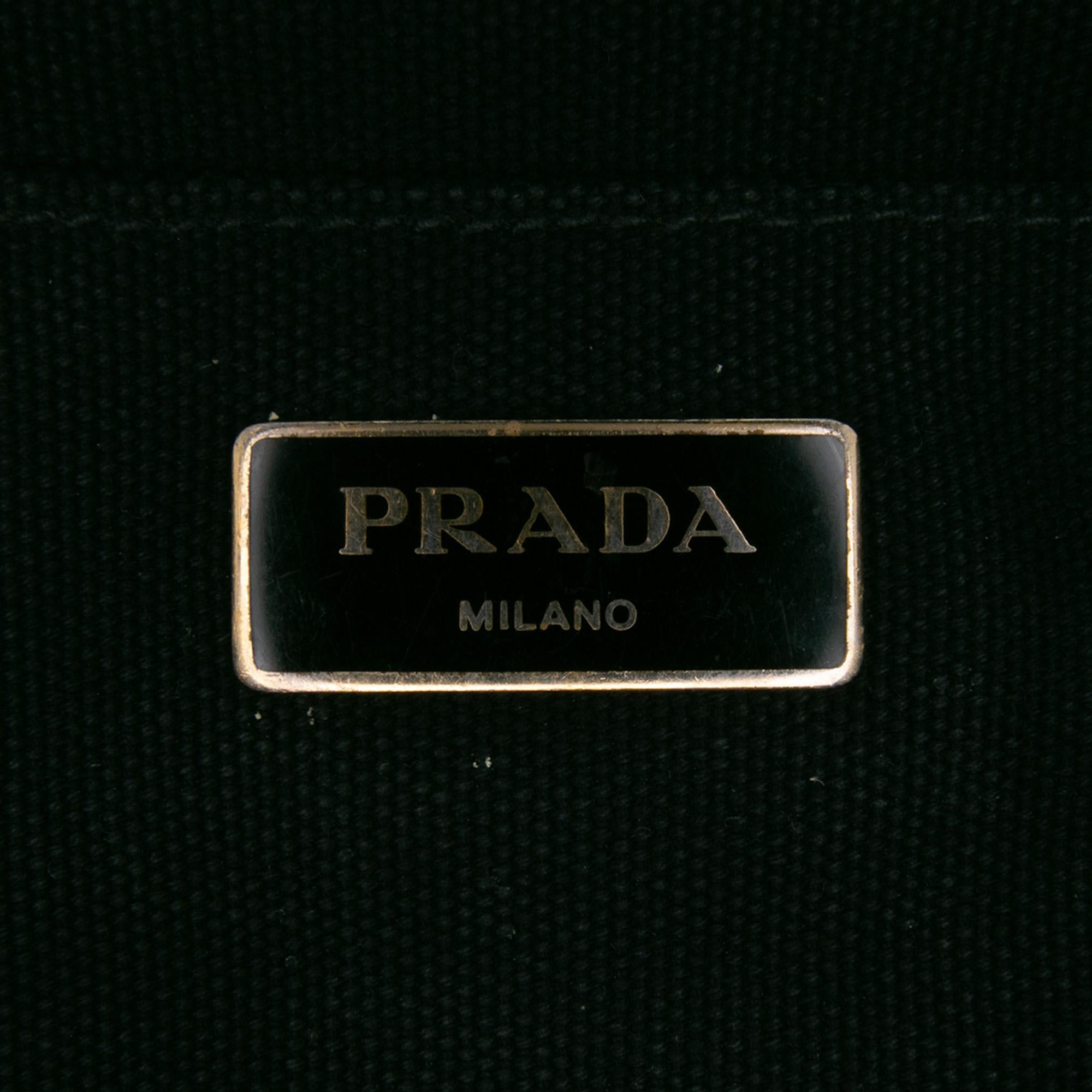 Prada Small Canvas Canapa Bijoux Satchel