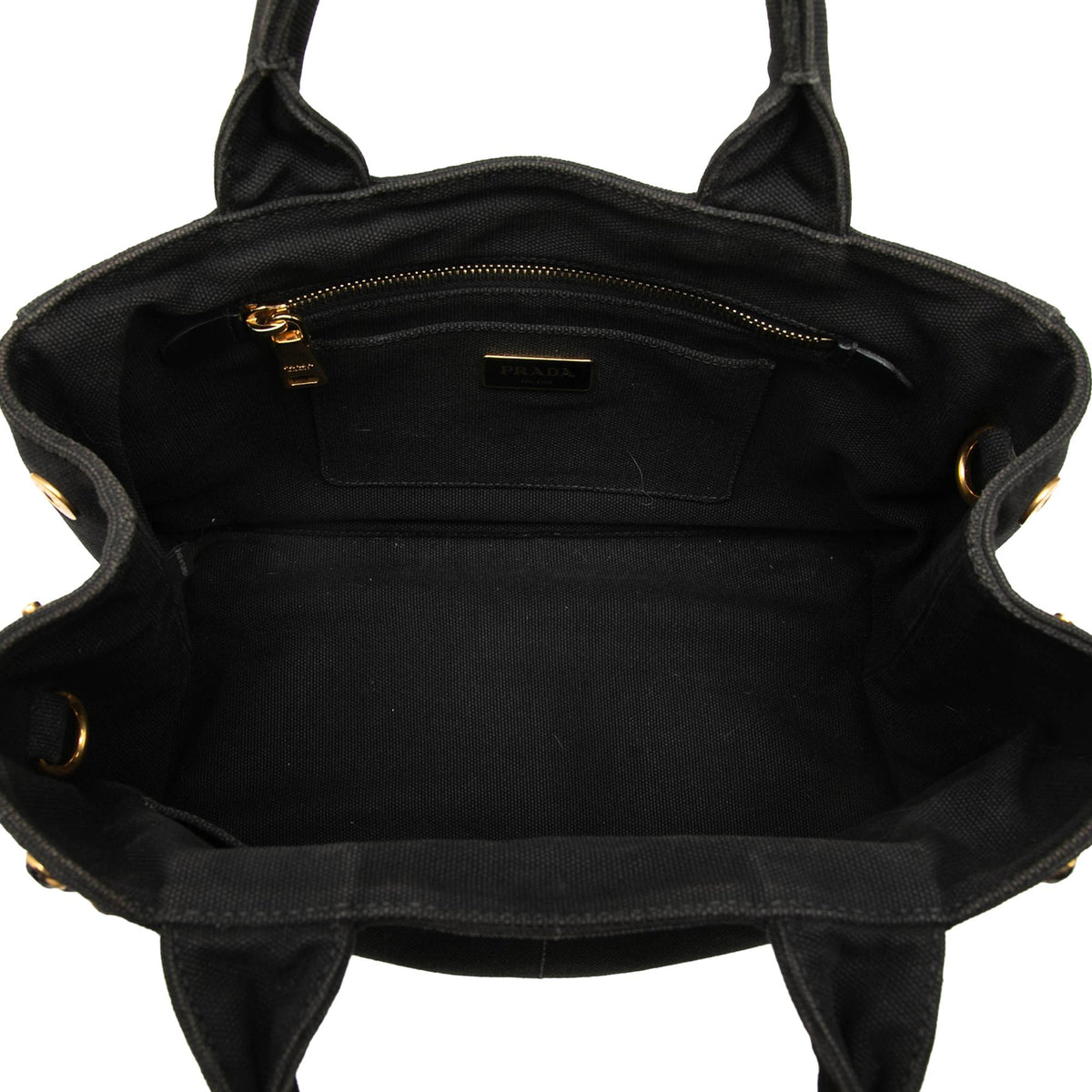 Prada Small Canvas Canapa Bijoux Satchel