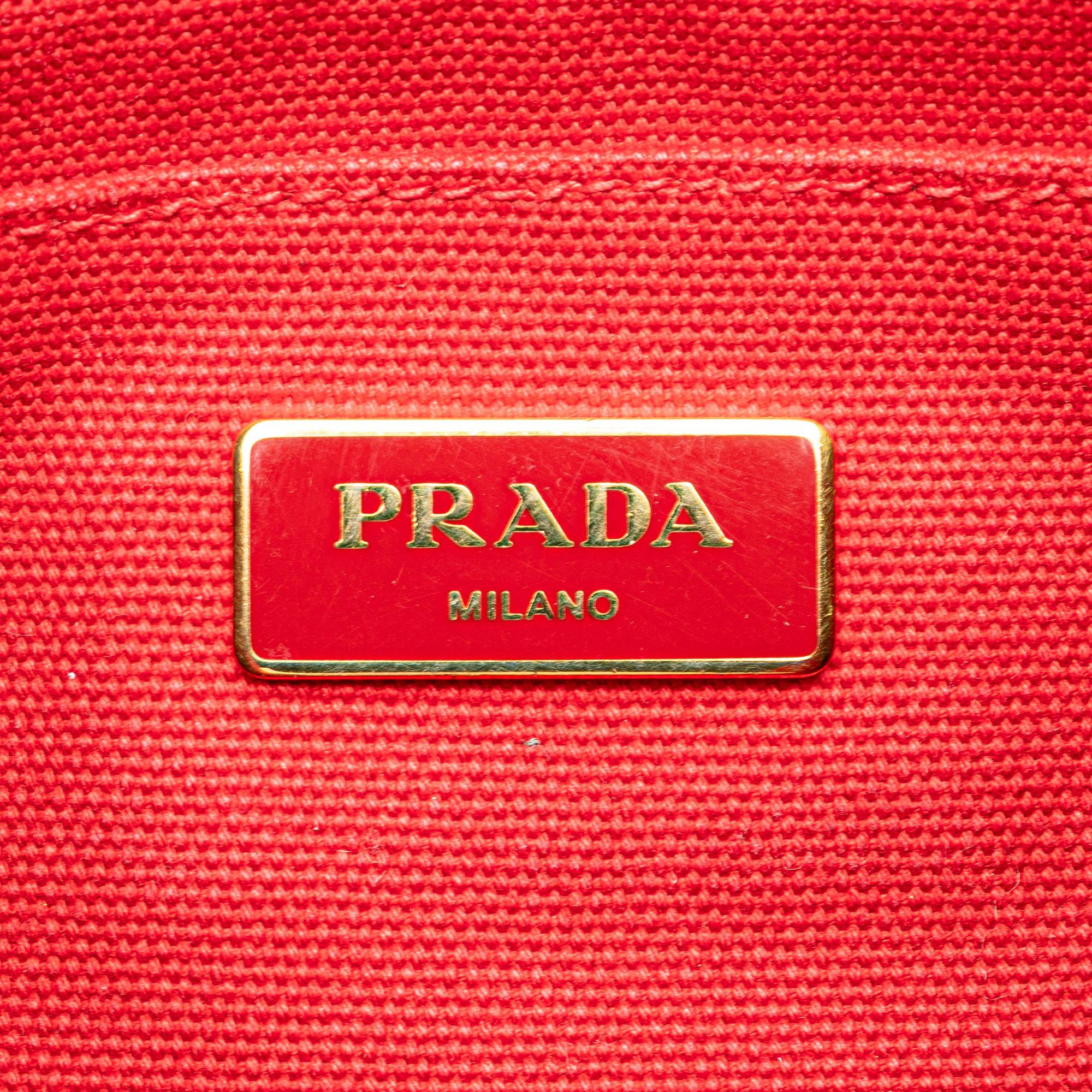 Prada Small Canvas Canapa Logo Satchel