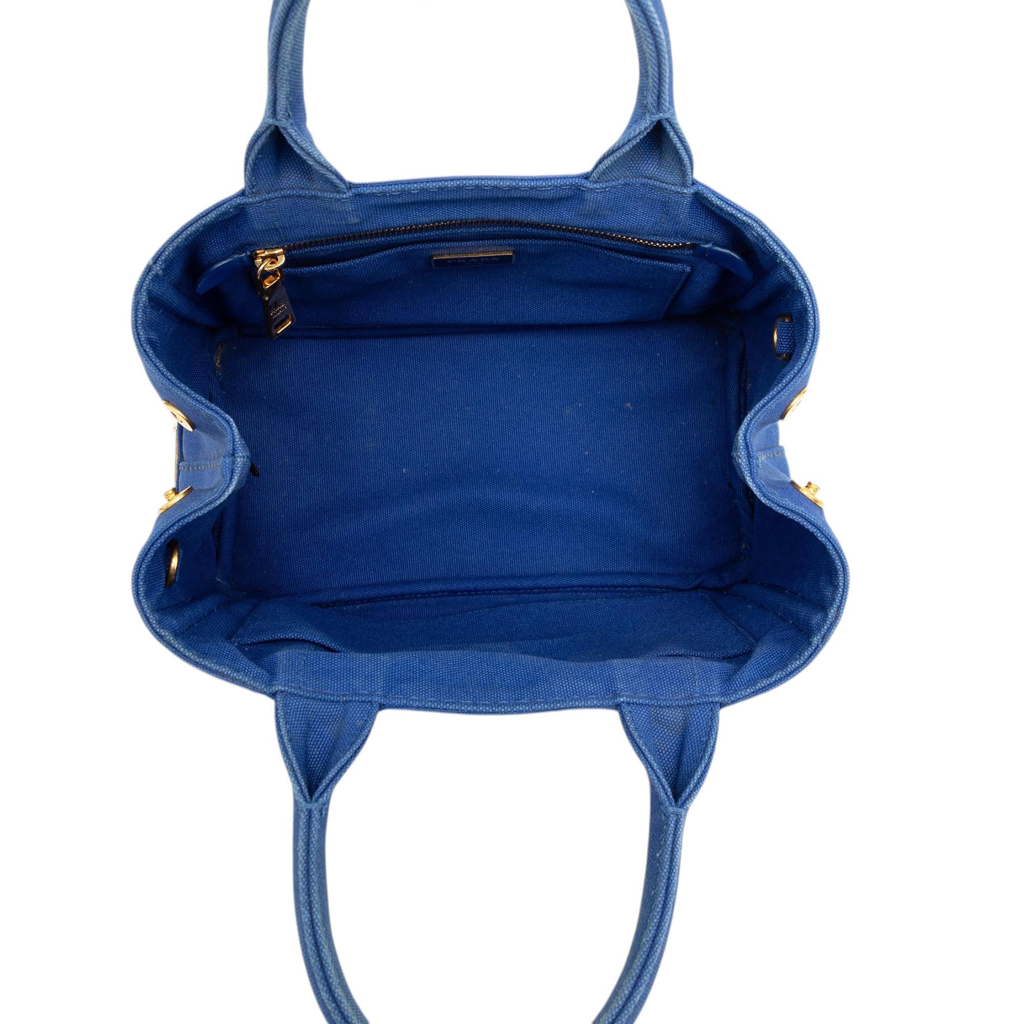 Prada Small Canvas Canapa Logo Tote