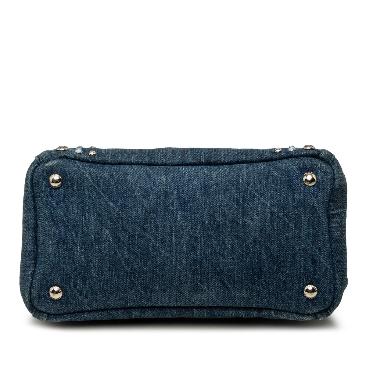 Prada Small Denim Canapa Bijoux Satchel