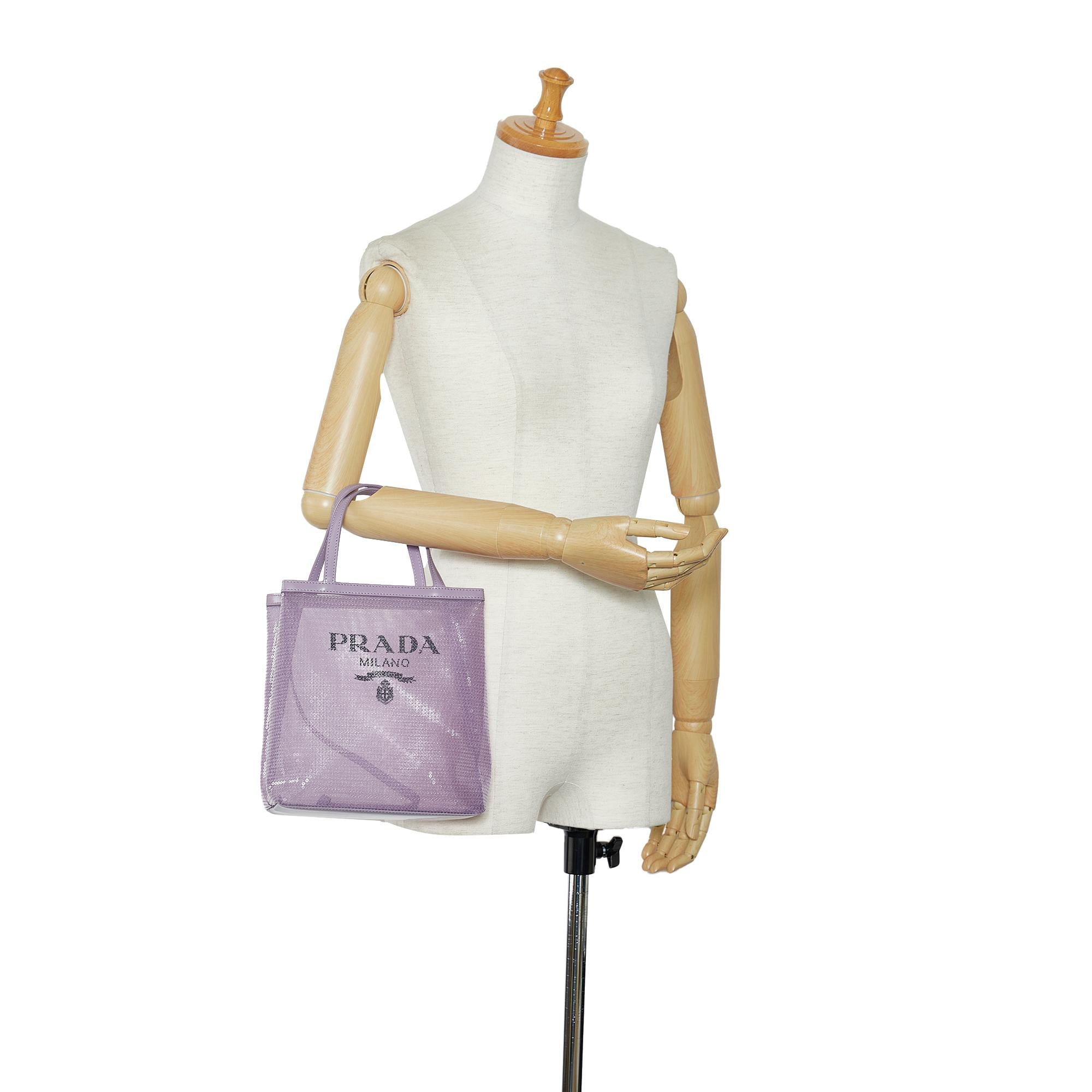 Prada Small Rete Paillettes Tote (SHG-sTPFny)