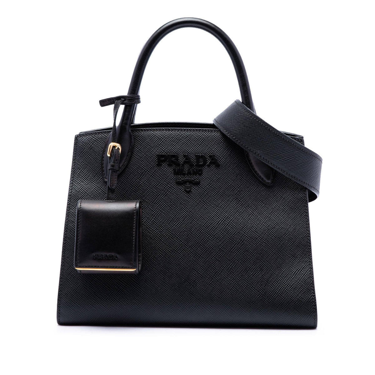 Prada Small Saffiano Cuir Monochrome Satchel