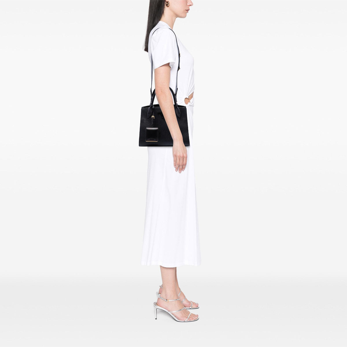 Prada Small Saffiano Cuir Monochrome Satchel