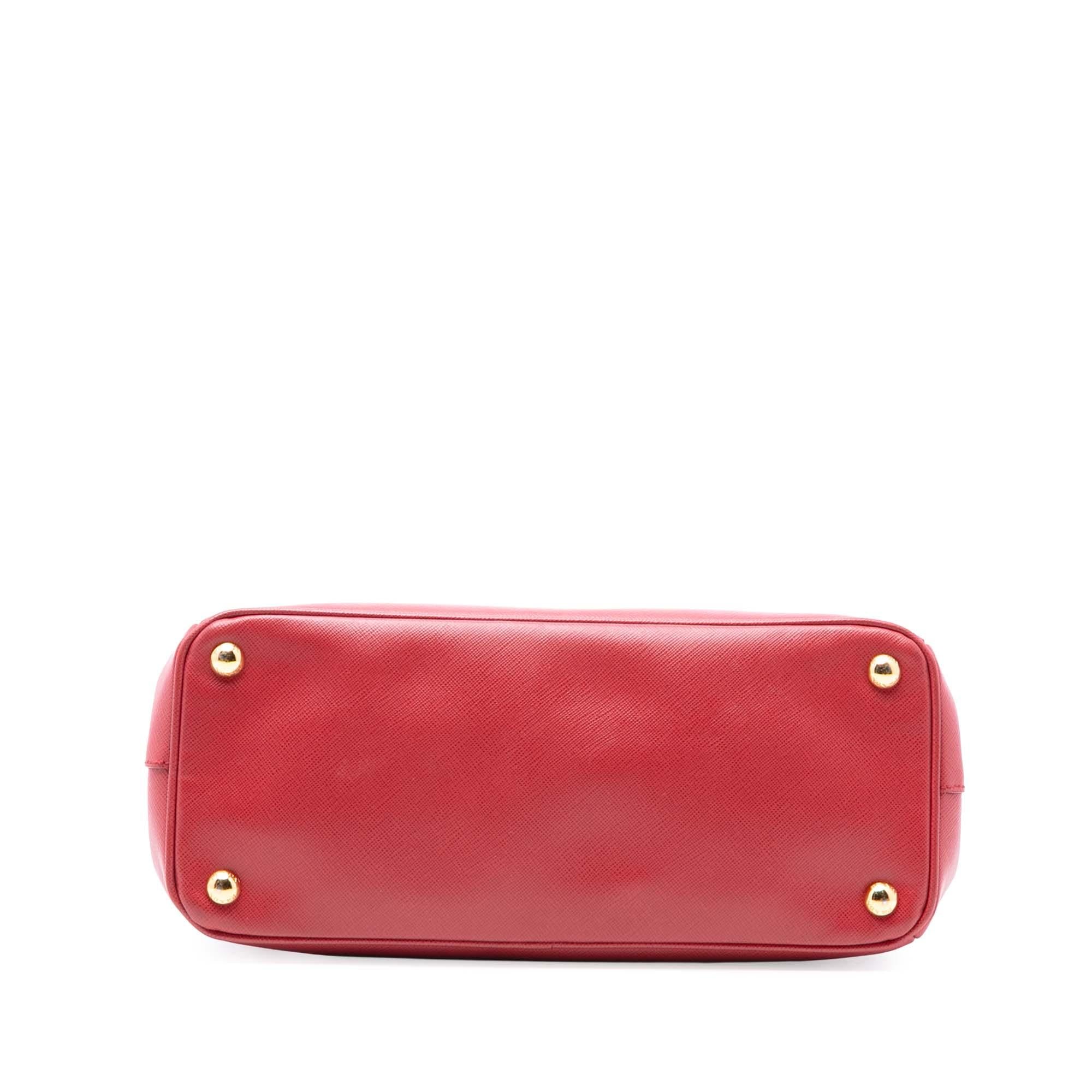 Prada Small Saffiano Lux Galleria Double Zip Satchel