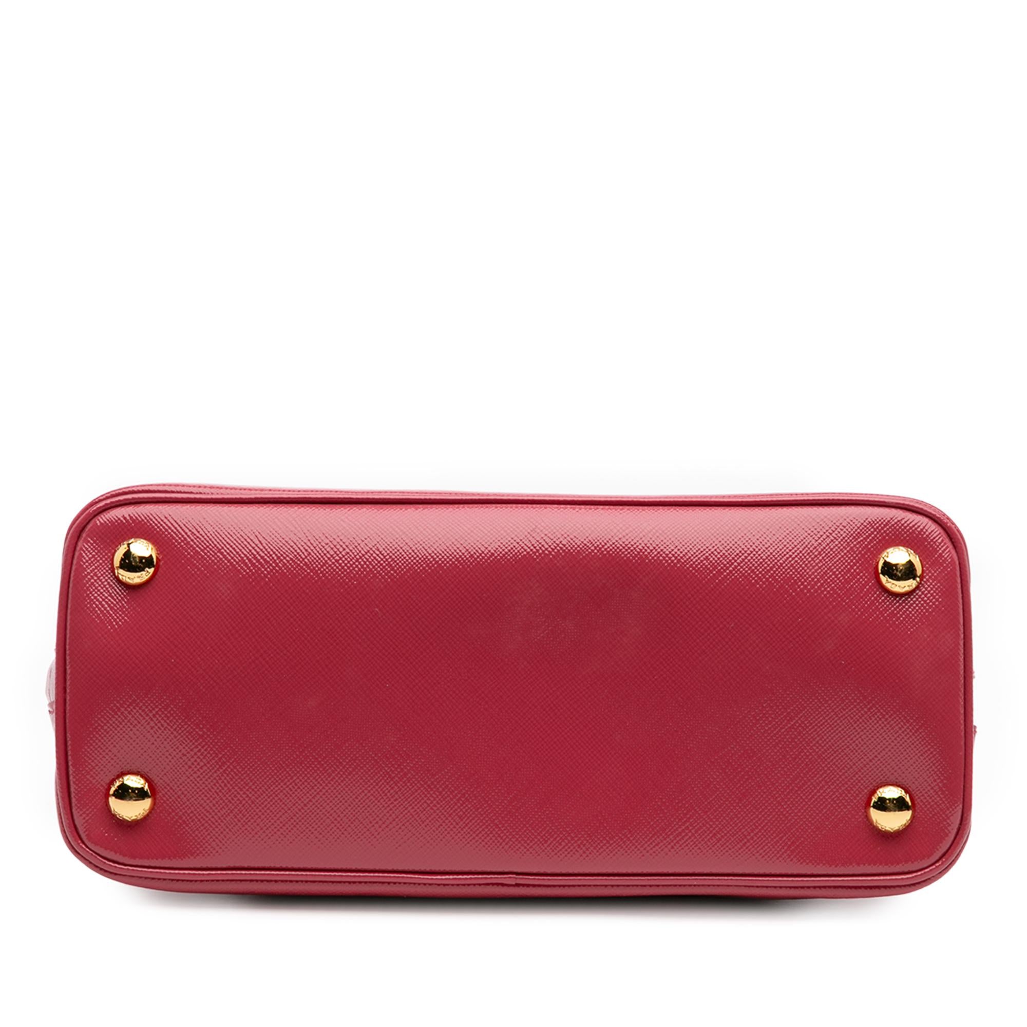 Prada Small Saffiano Vernice Promenade Satchel
