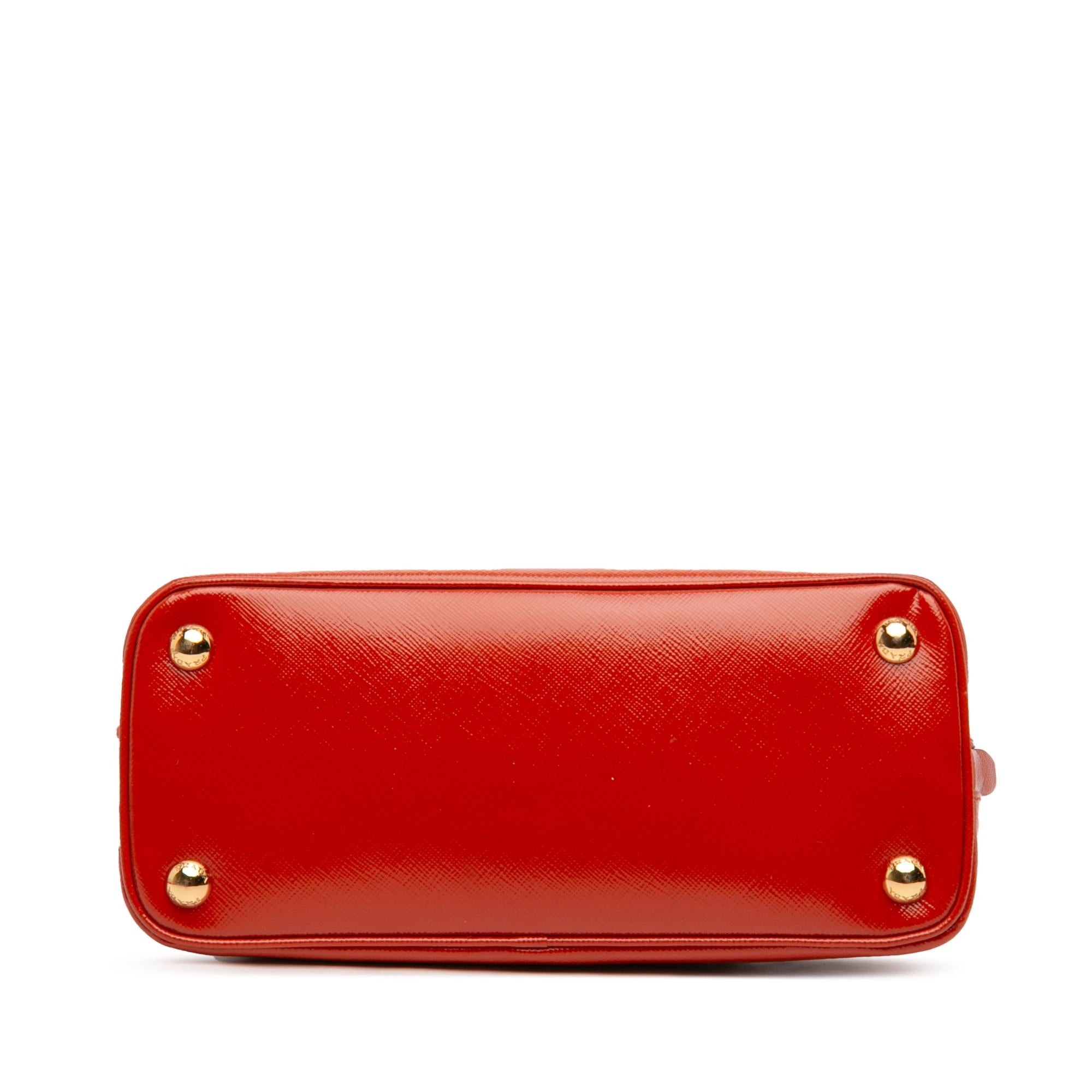 Prada Small Saffiano Vernice Promenade Satchel