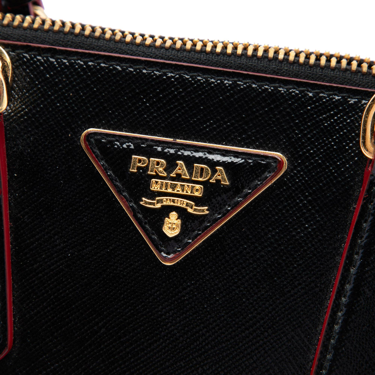 Prada Small Saffiano Vernice Promenade Satchel