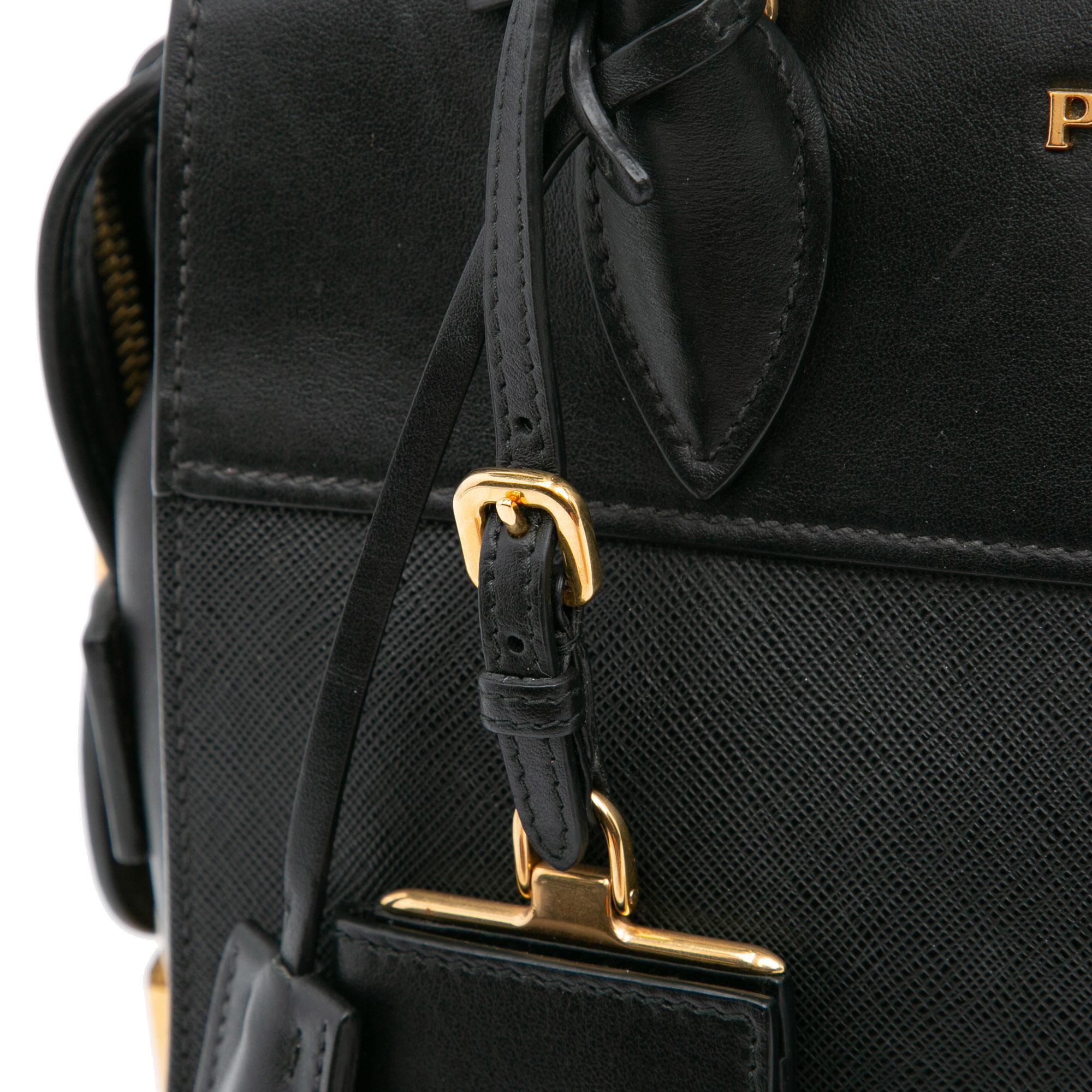 Prada Small Saffiano and City Calf Esplanade Satchel