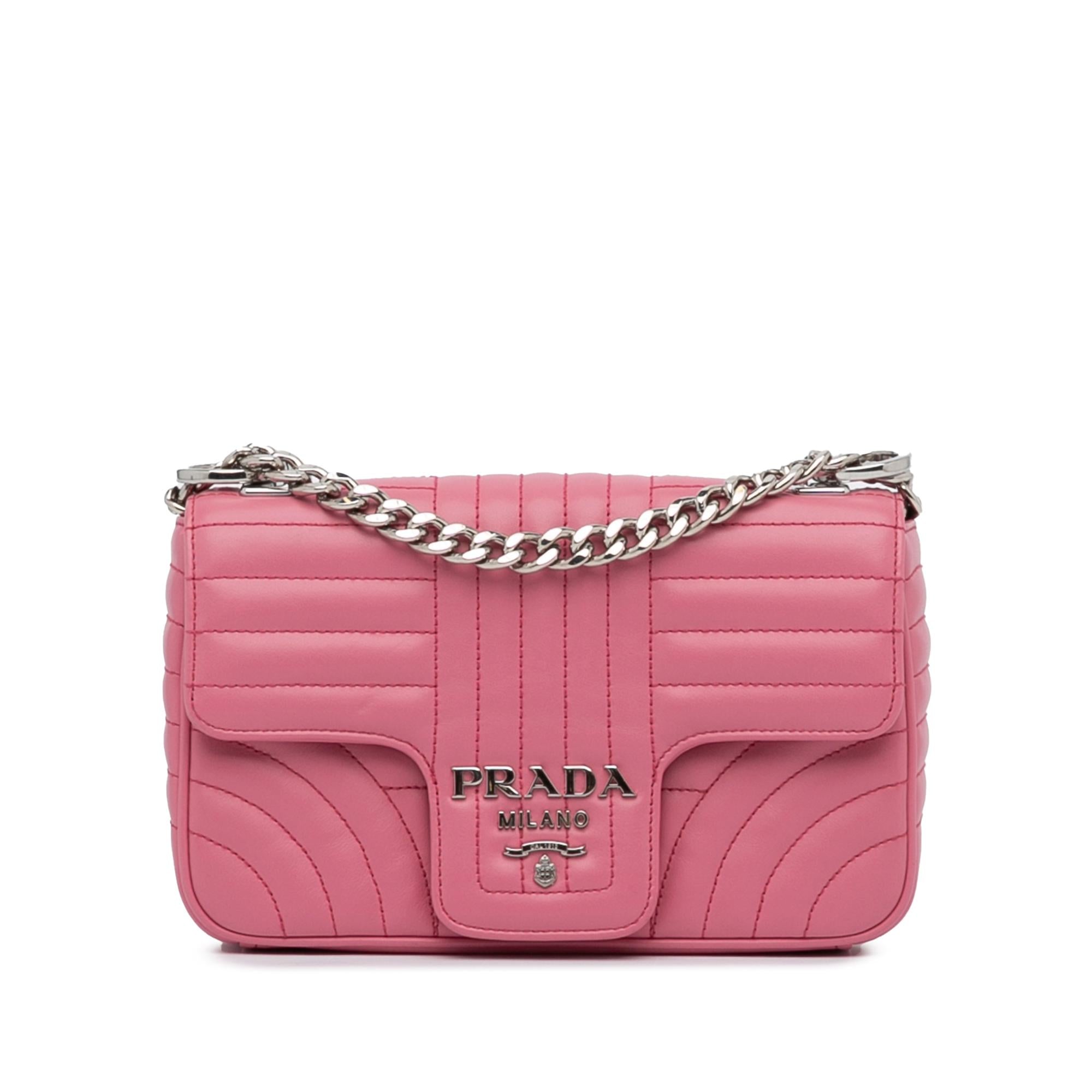 Prada Small Soft Calf Impunture Diagramme Bag (SHG-Bm4bri)