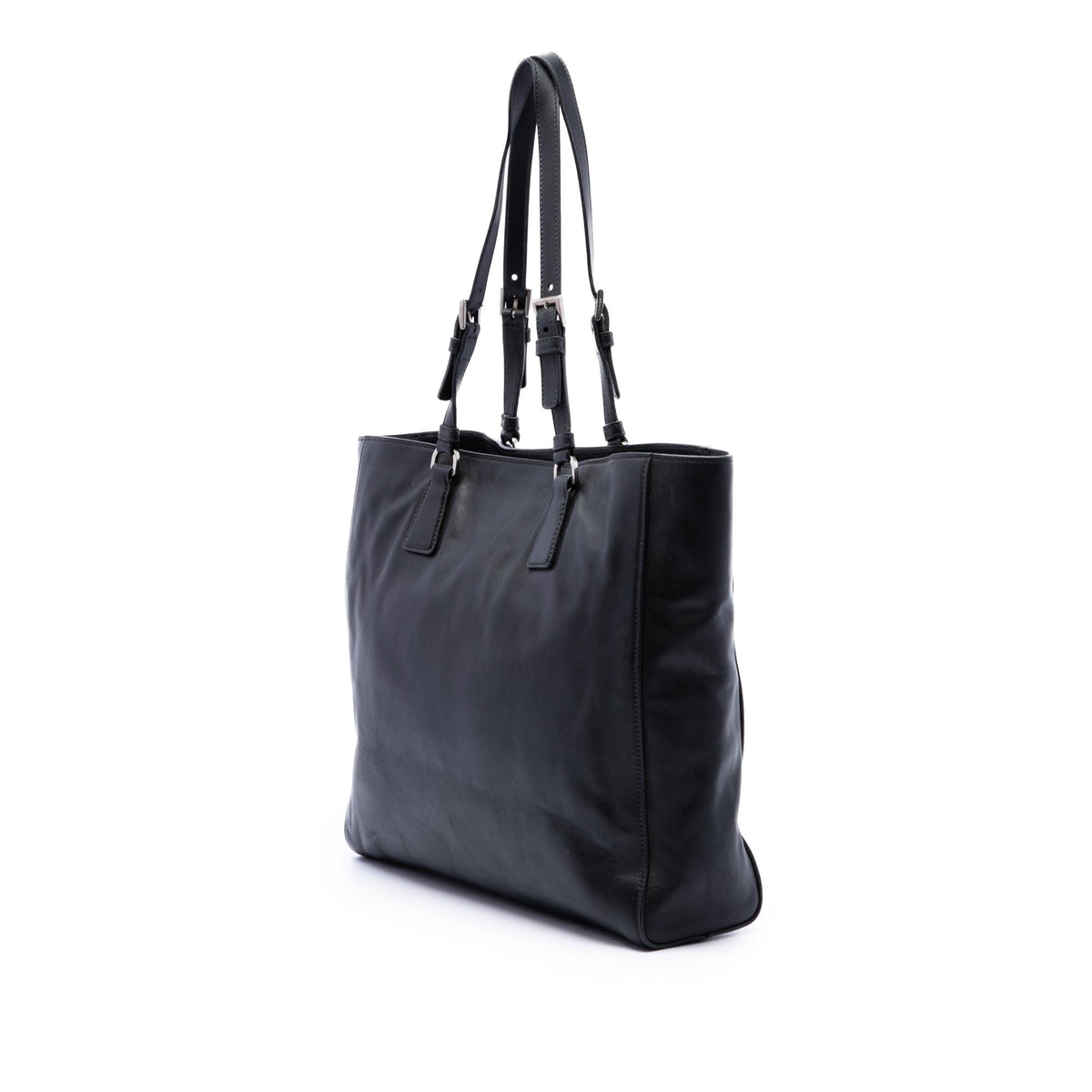 Prada Soft Calf Buckle Convertible Tote