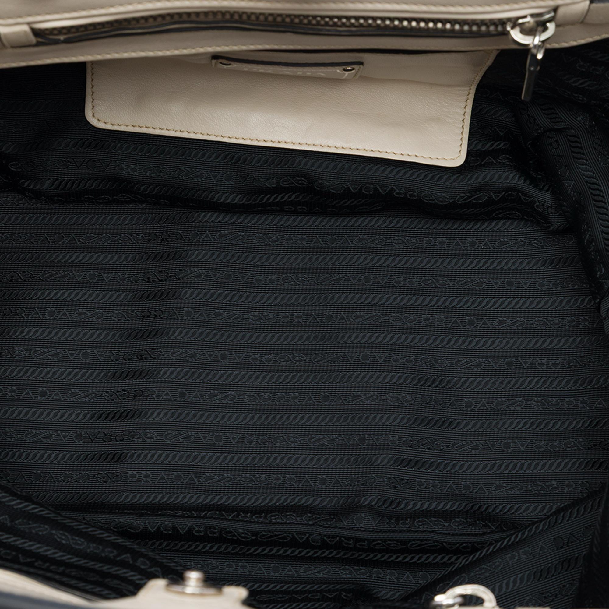 Prada Soft Calf Convertible Shopping Tote