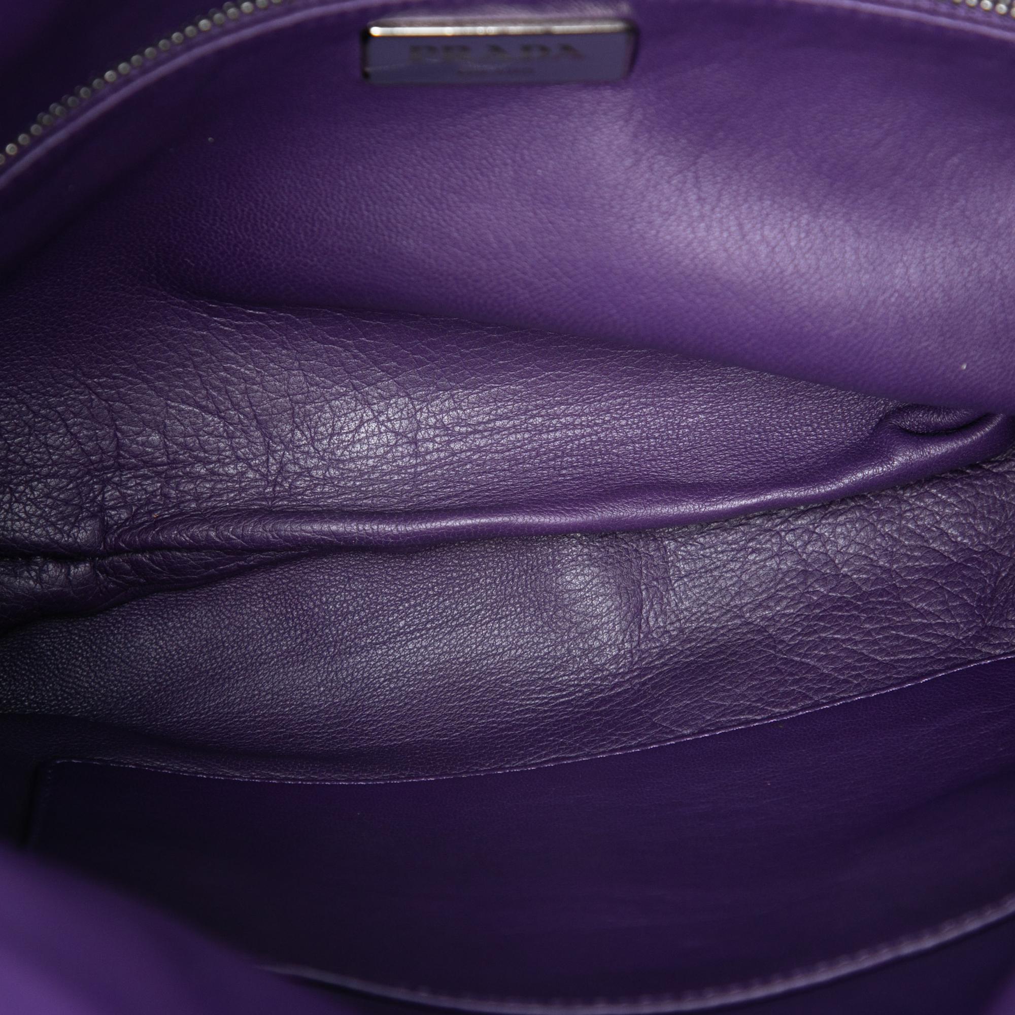 Prada Soft Calf Fold Over Shoulder Bag