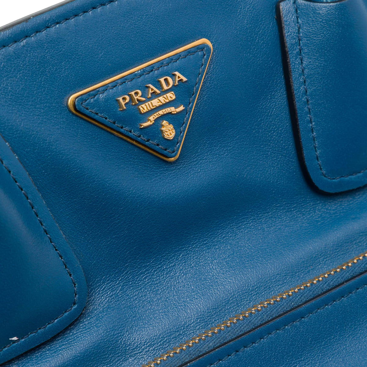 Prada Soft Calf Front Pocket Shopping Tote