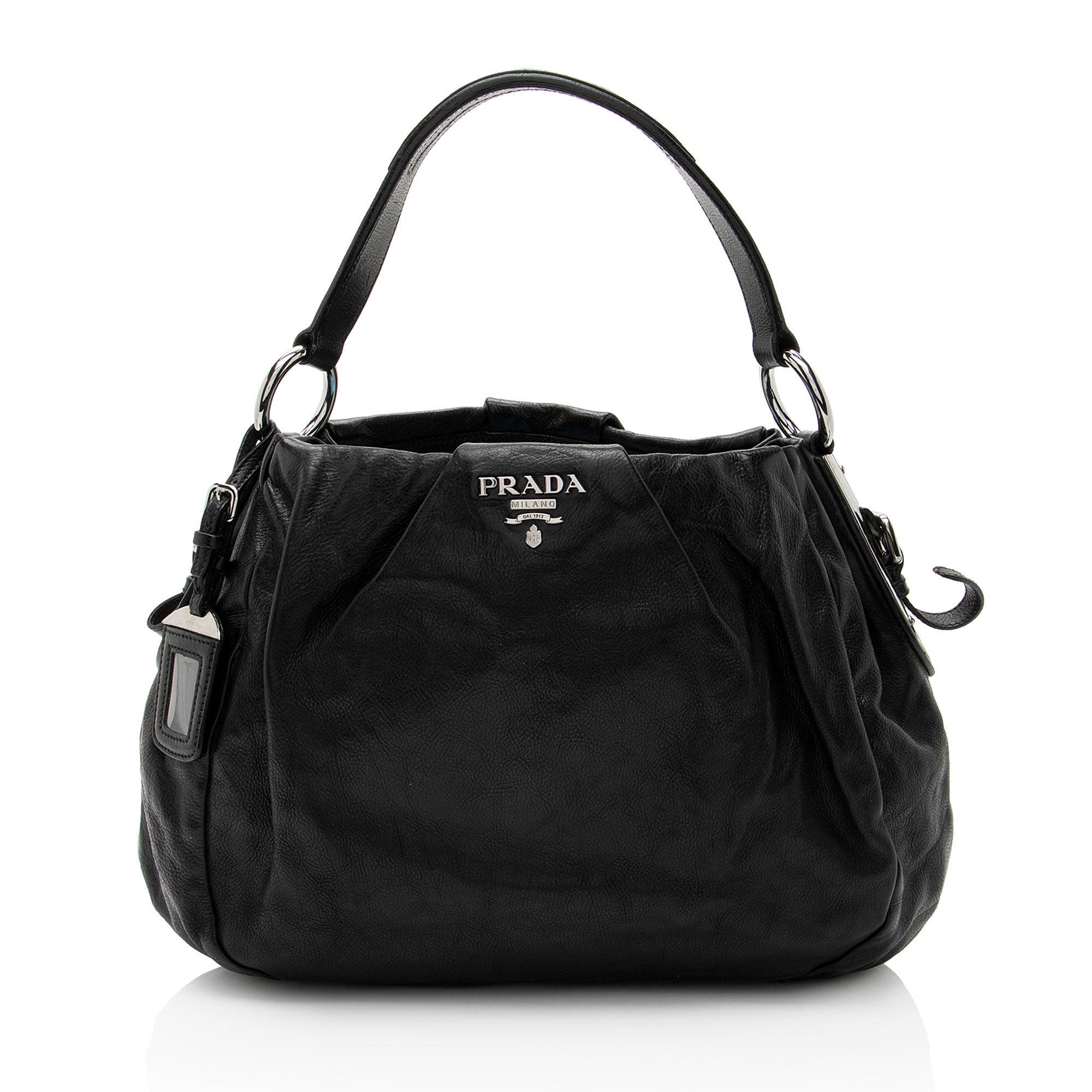 Prada Soft Calf Pleated Hobo