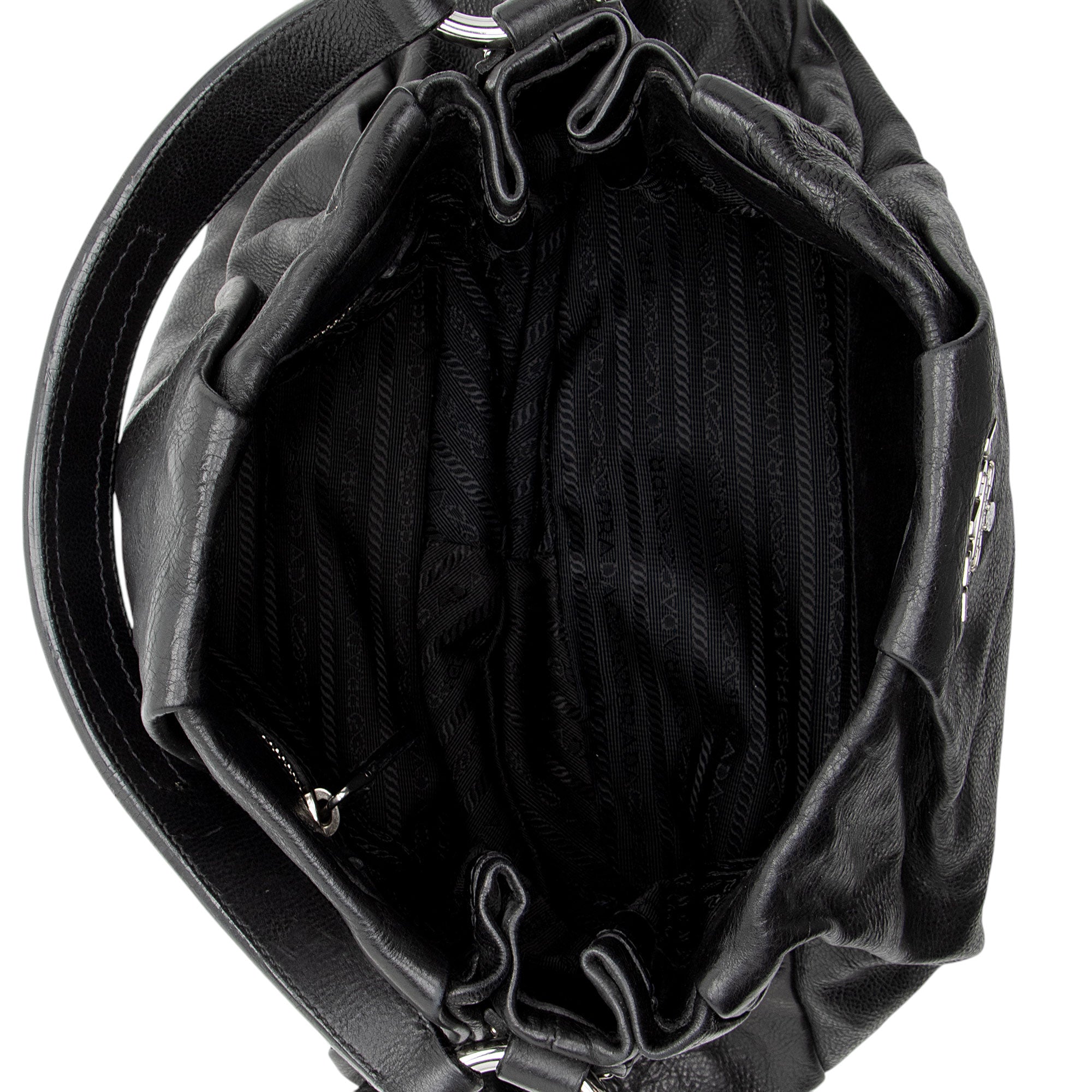 Prada Soft Calf Pleated Hobo