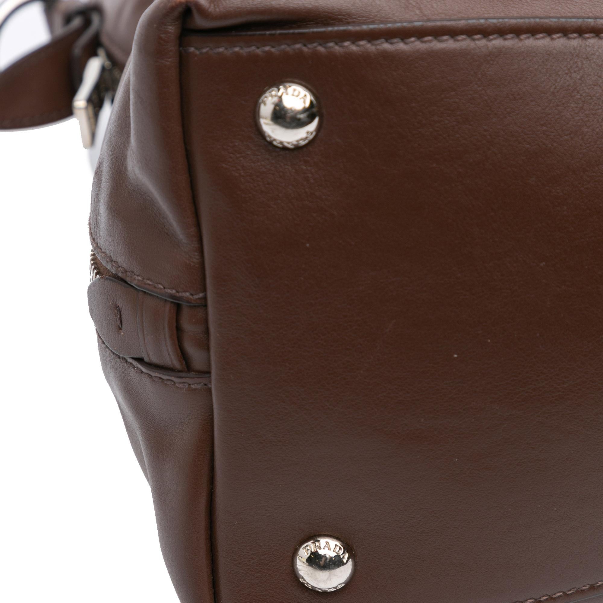 Prada Soft Calf Side Zip Hobo