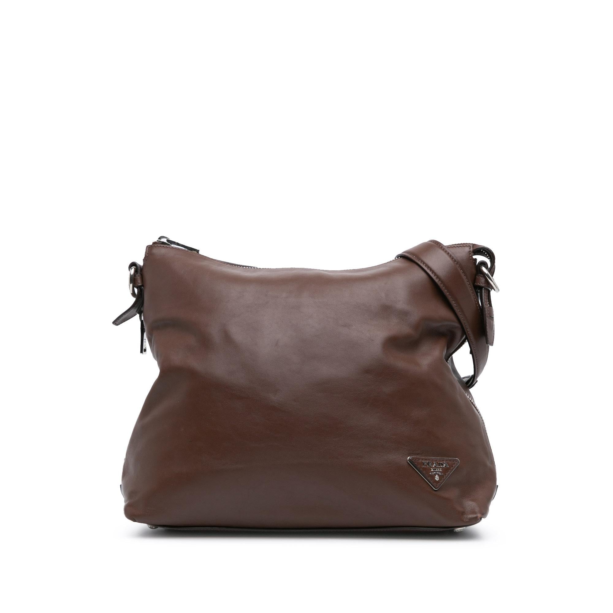 Prada Soft Calf Side Zip Hobo