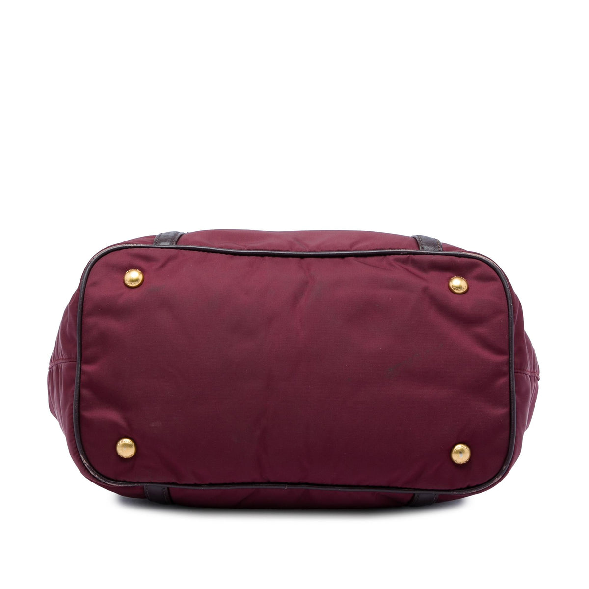 Prada Soft Calf Trimmed Tessuto Satchel