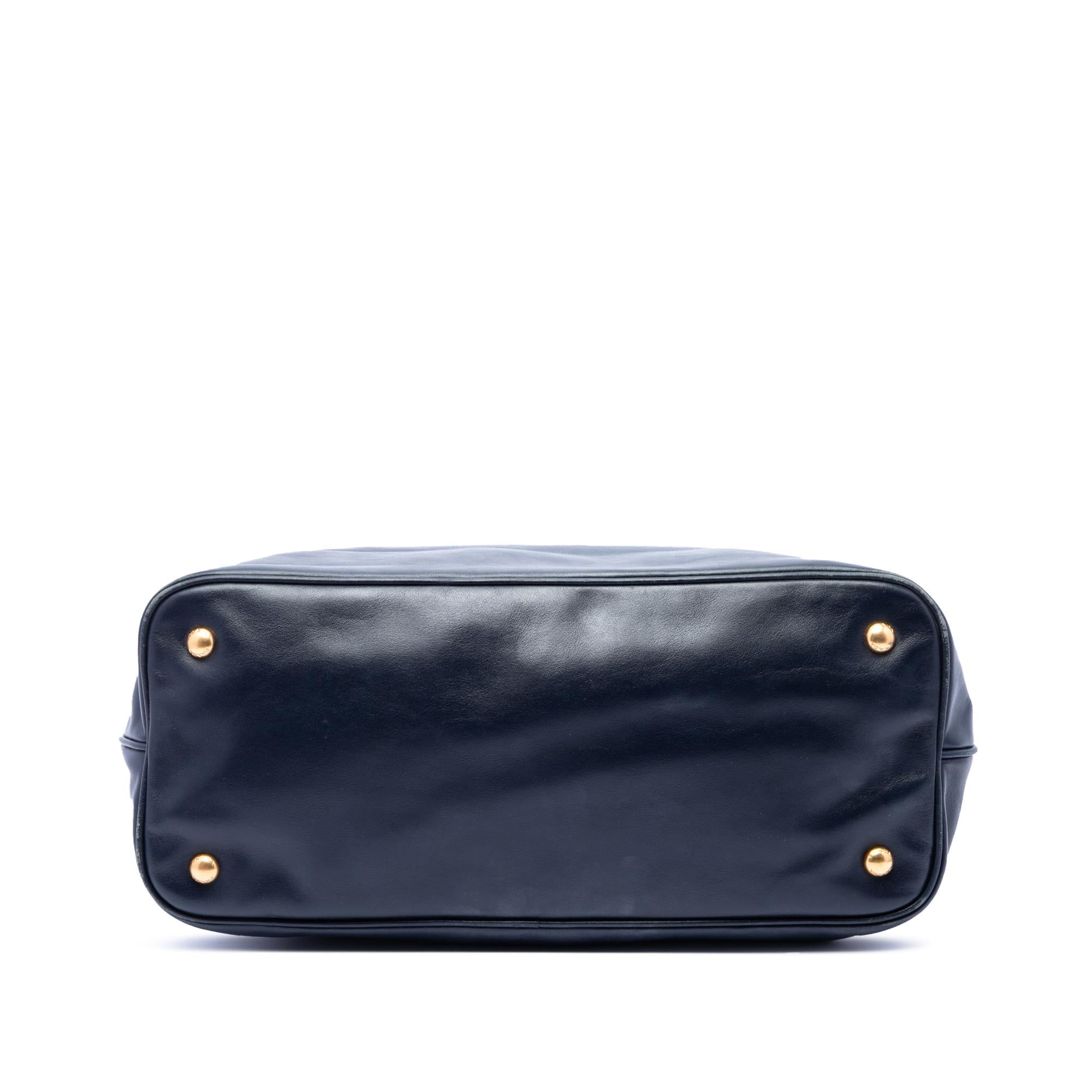 Prada Soft Calfskin Open Convertible Shopping Tote