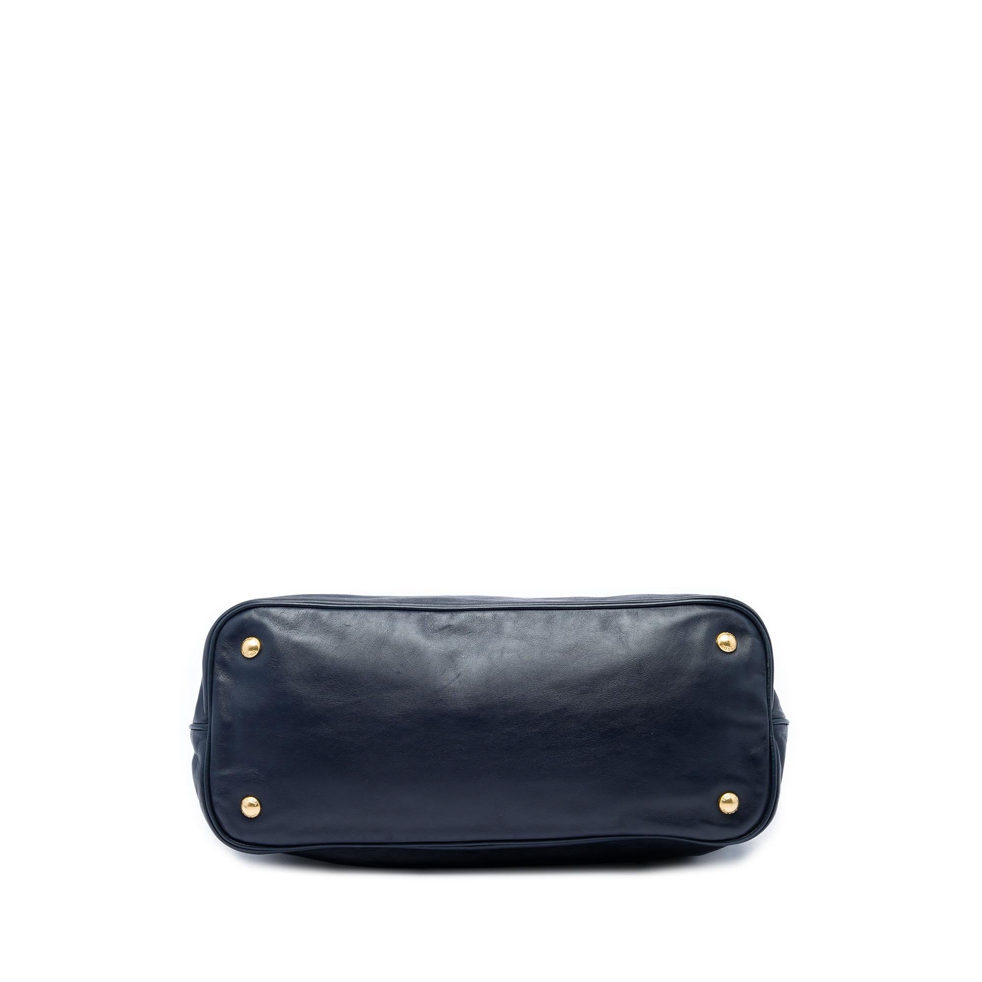 Prada Soft Calfskin Open Convertible Shopping Tote