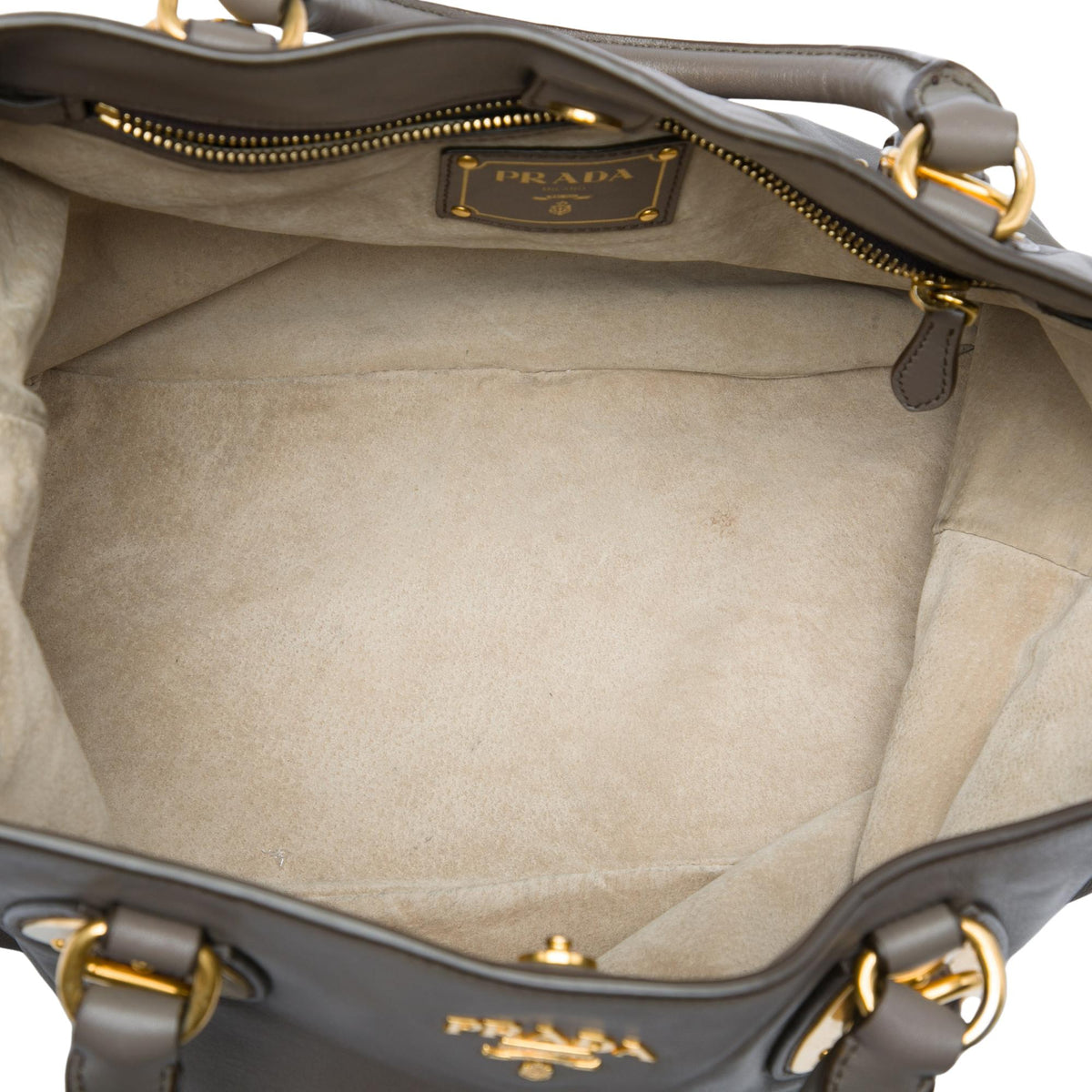 Prada Soft Calfskin Open Convertible Shopping Tote