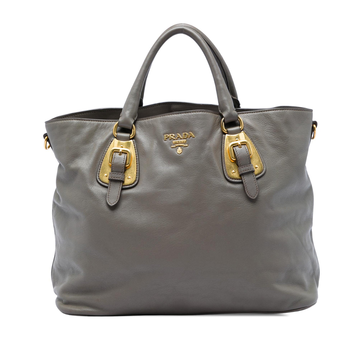 Prada Soft Calfskin Open Convertible Shopping Tote