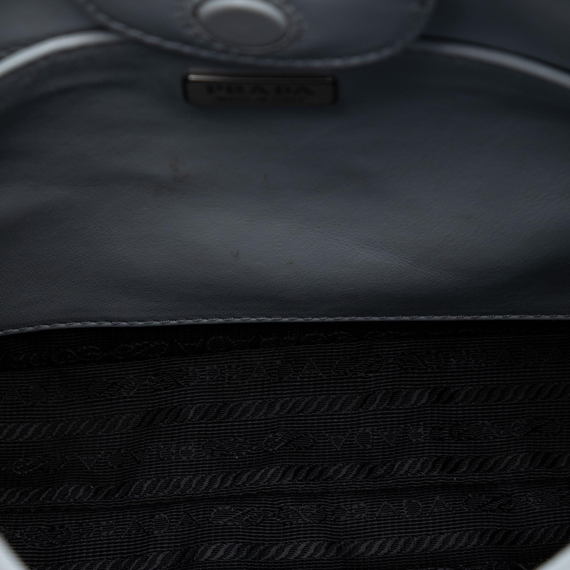Prada Spazzolato Leather Cleo Shoulder Bag