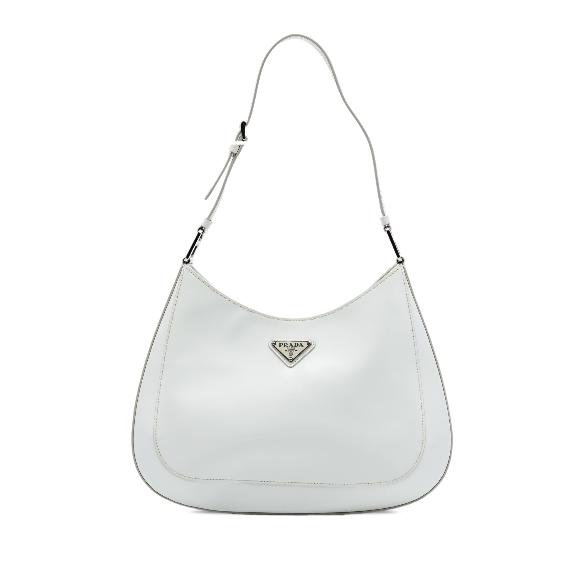 Prada Spazzolato Leather Cleo Shoulder Bag