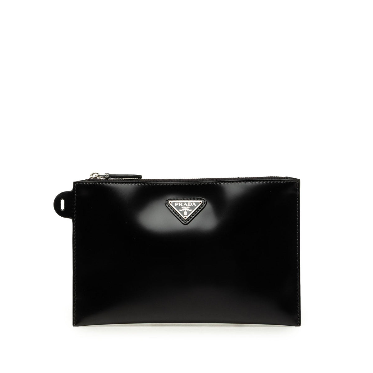 Prada Spazzolato Leather Clutch