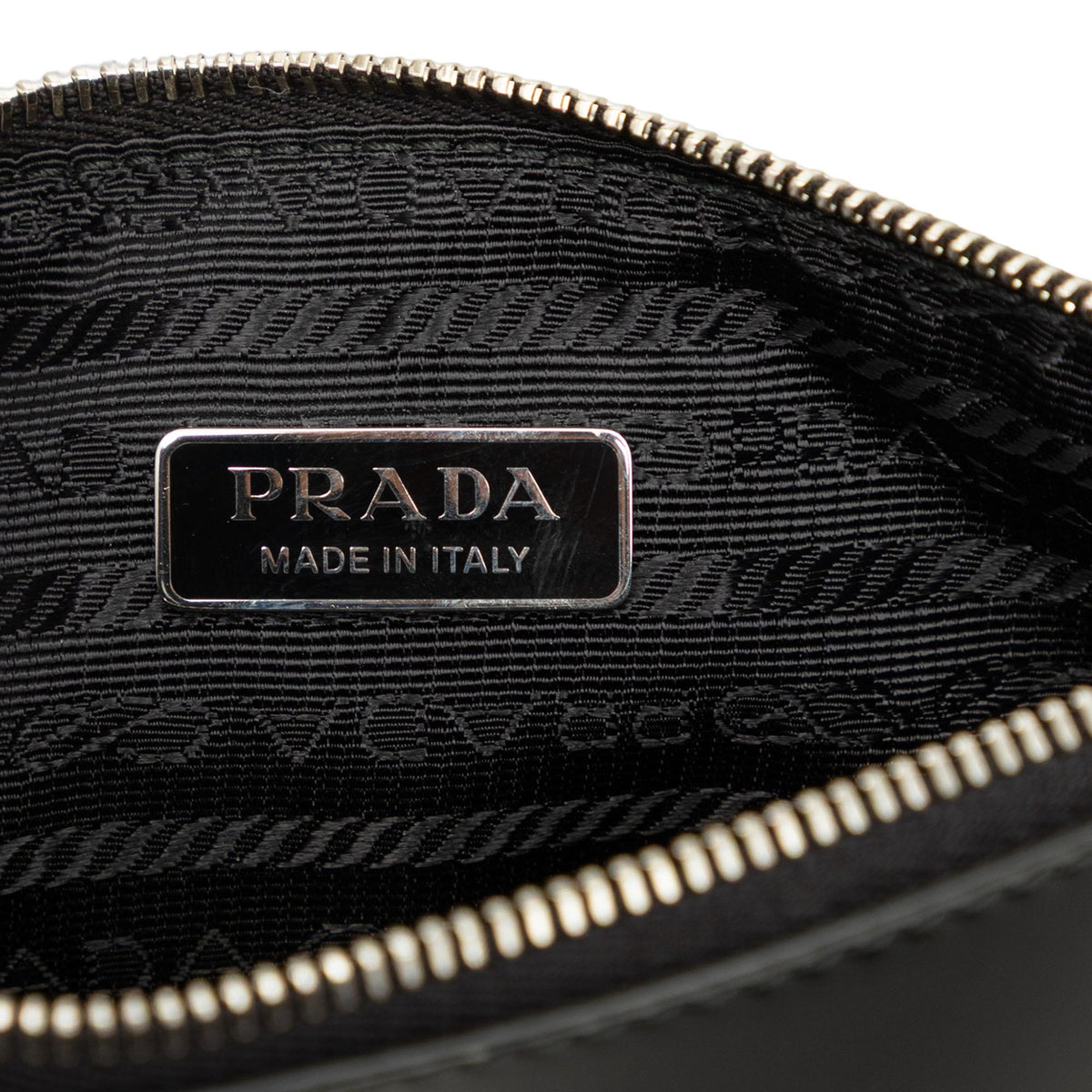 Prada Spazzolato Leather Clutch