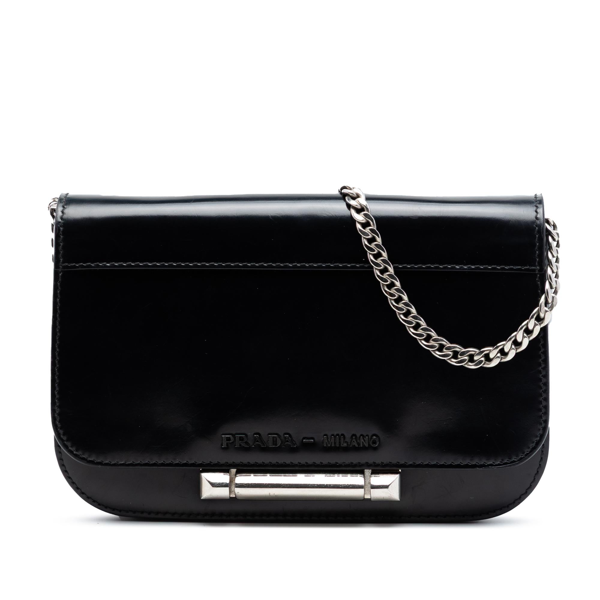 Prada Spazzolato Leather Sybille Flap Crossbody