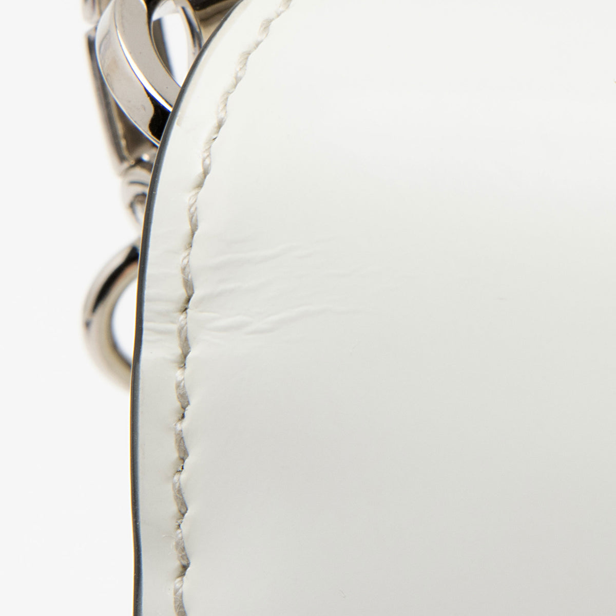 Prada Spazzolato Leather Triangle Chain Shoulder Bag