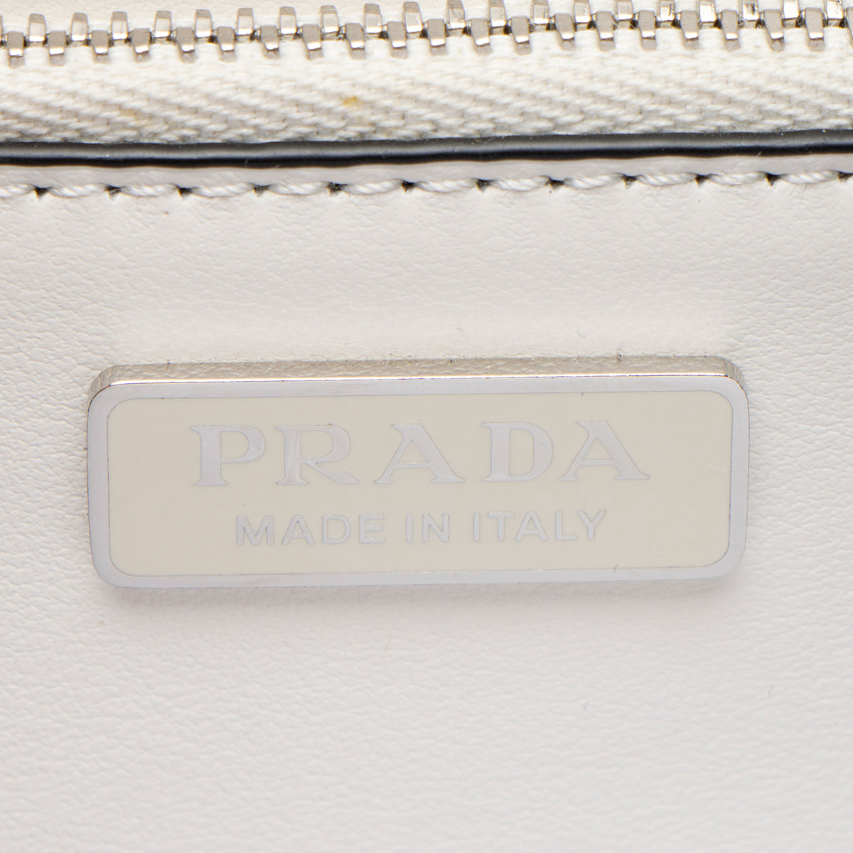 Prada Spazzolato Leather Triangle Chain Shoulder Bag