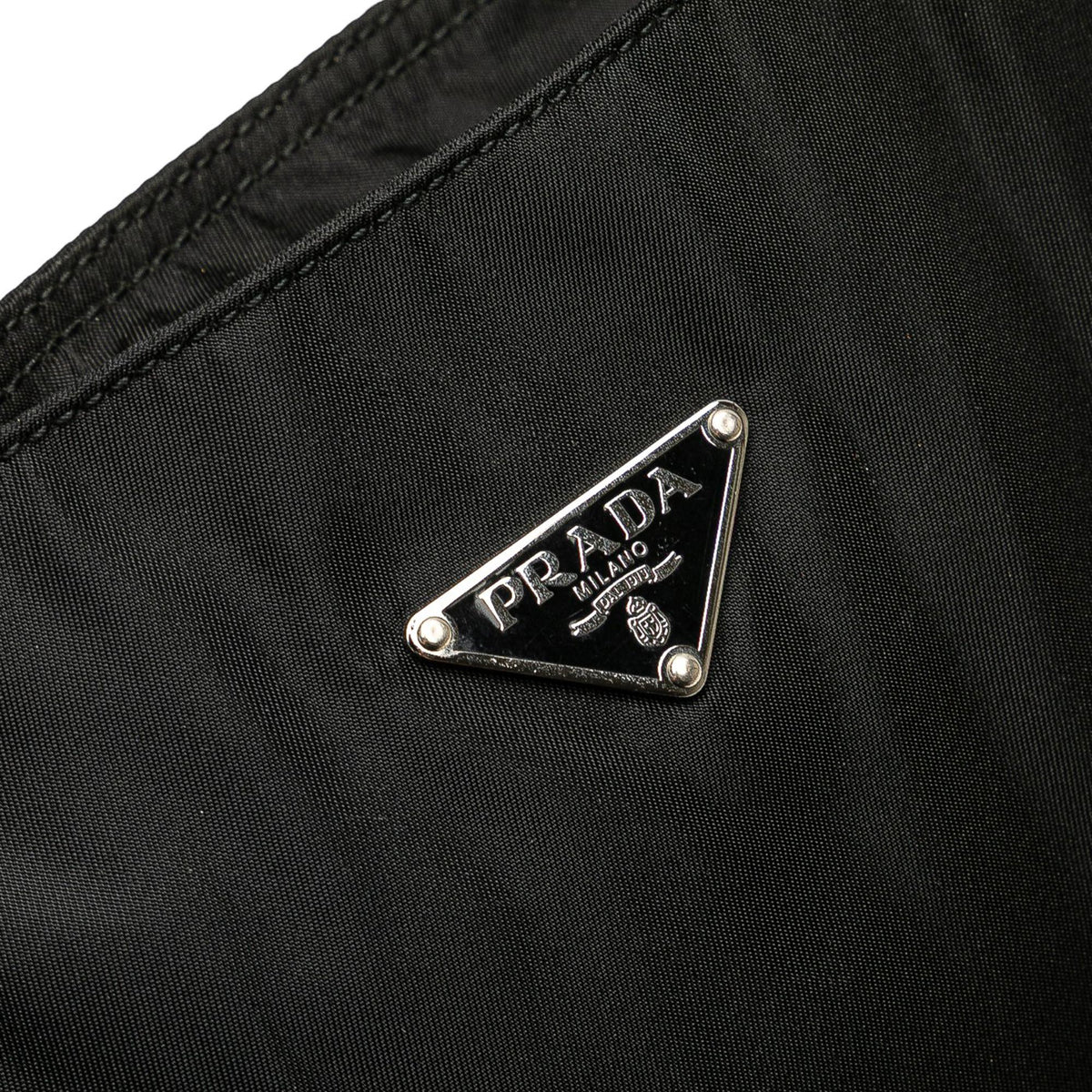 Prada Spazzolato Trimmed Tessuto Tote