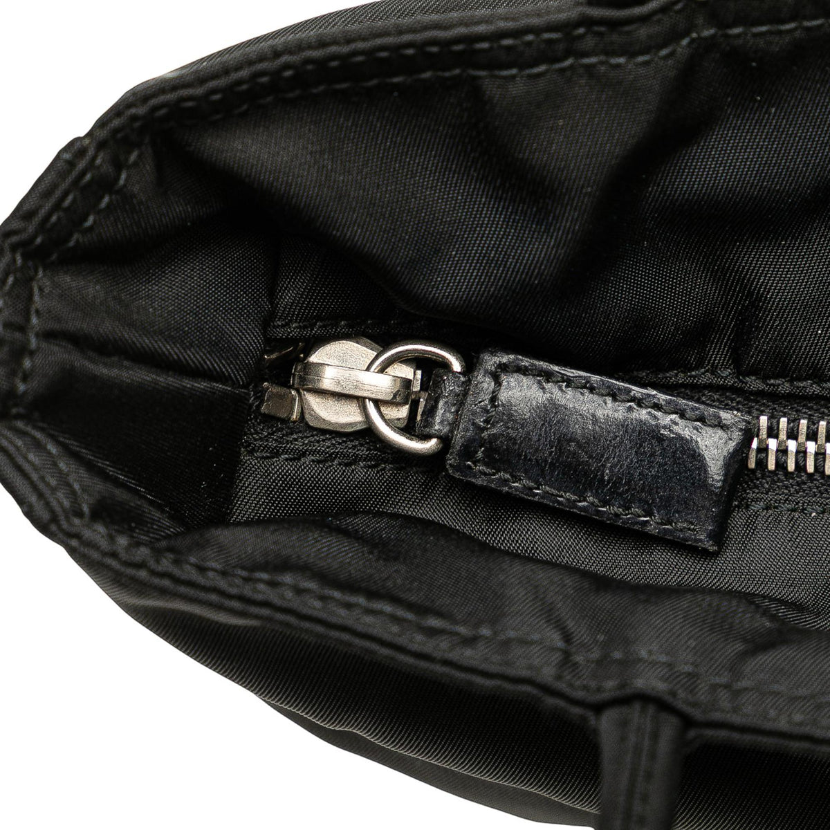 Prada Spazzolato Trimmed Tessuto Tote