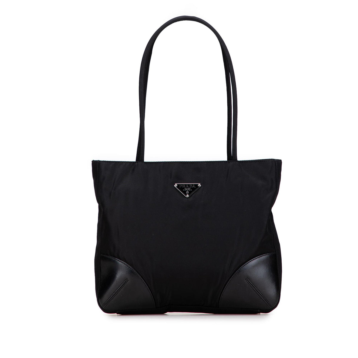 Prada Spazzolato Trimmed Tessuto Tote