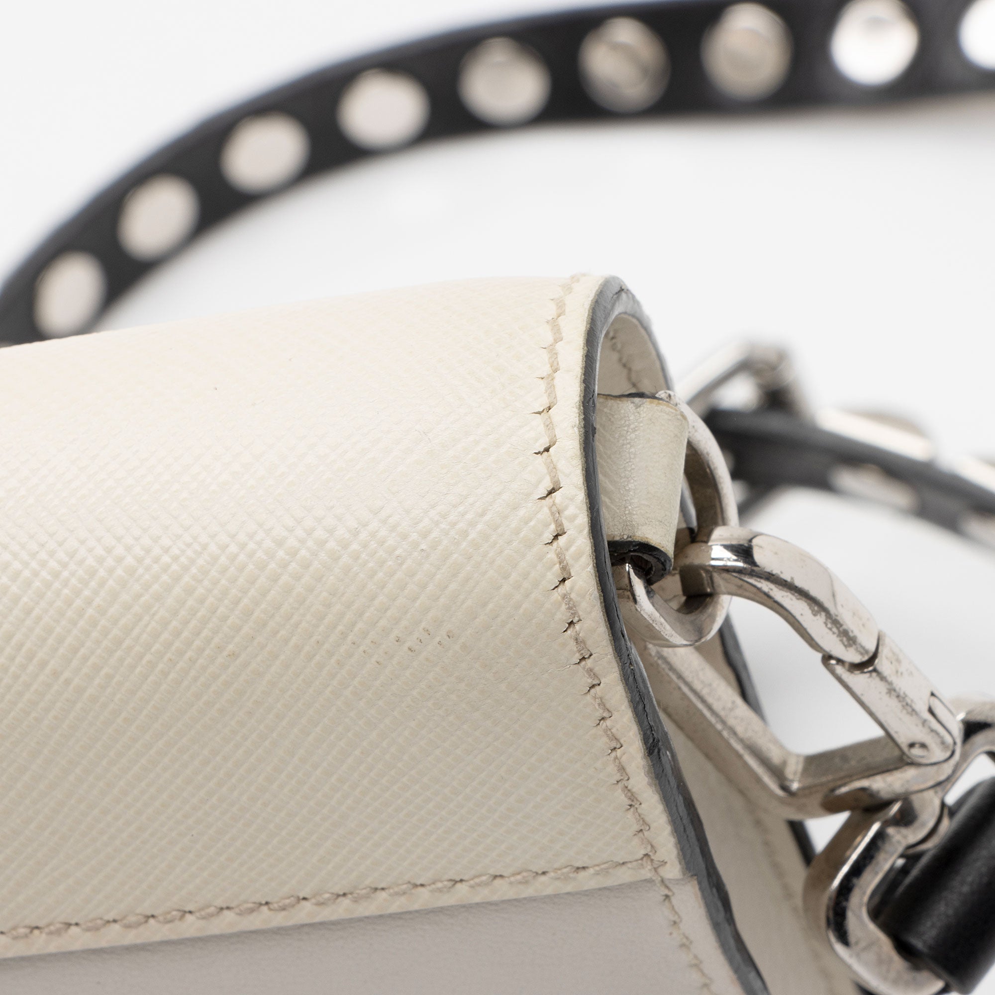 Prada Studded Calfskin Elektra Small Shoulder Bag