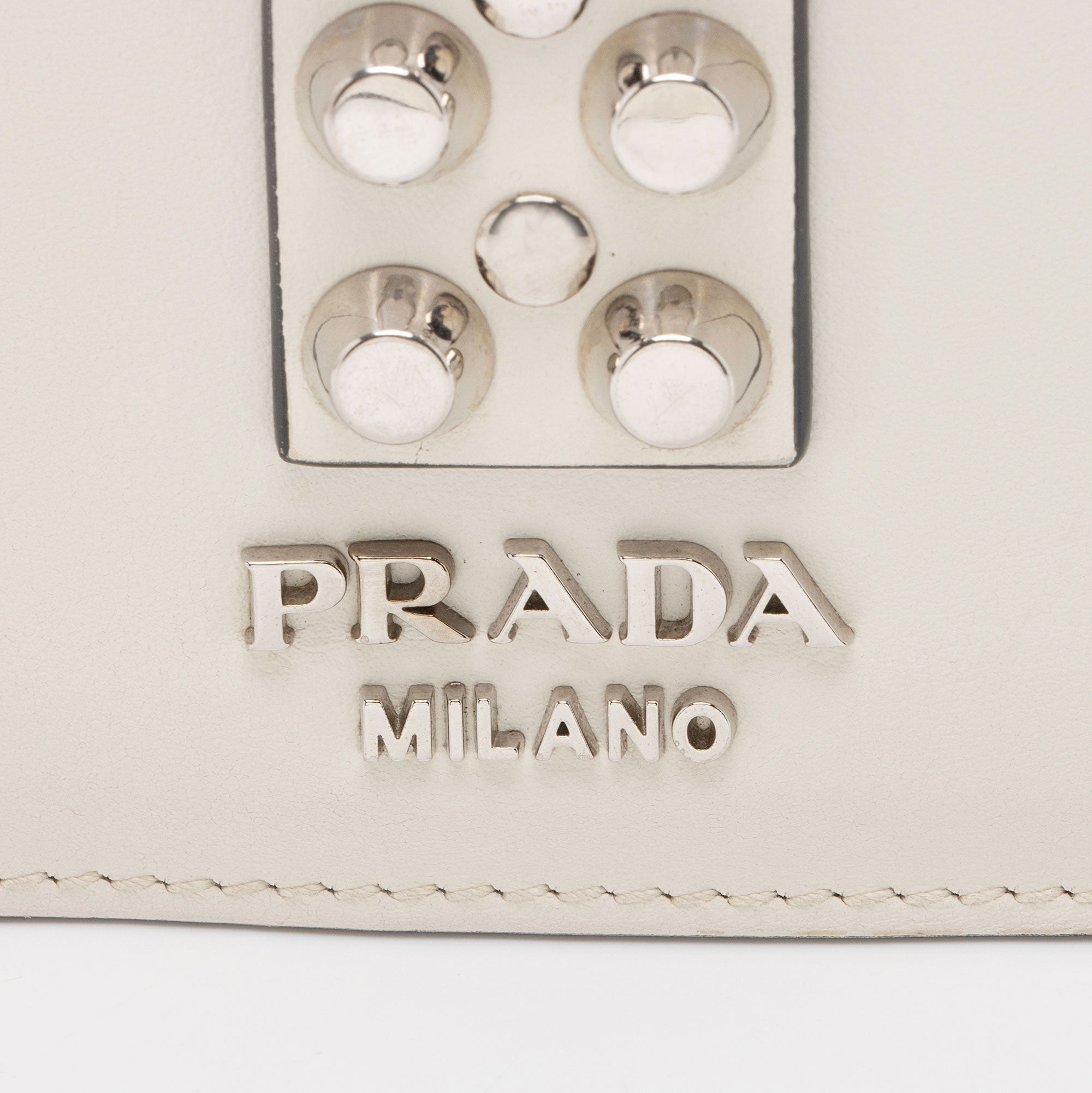 Prada Studded Calfskin Elektra Small Shoulder Bag