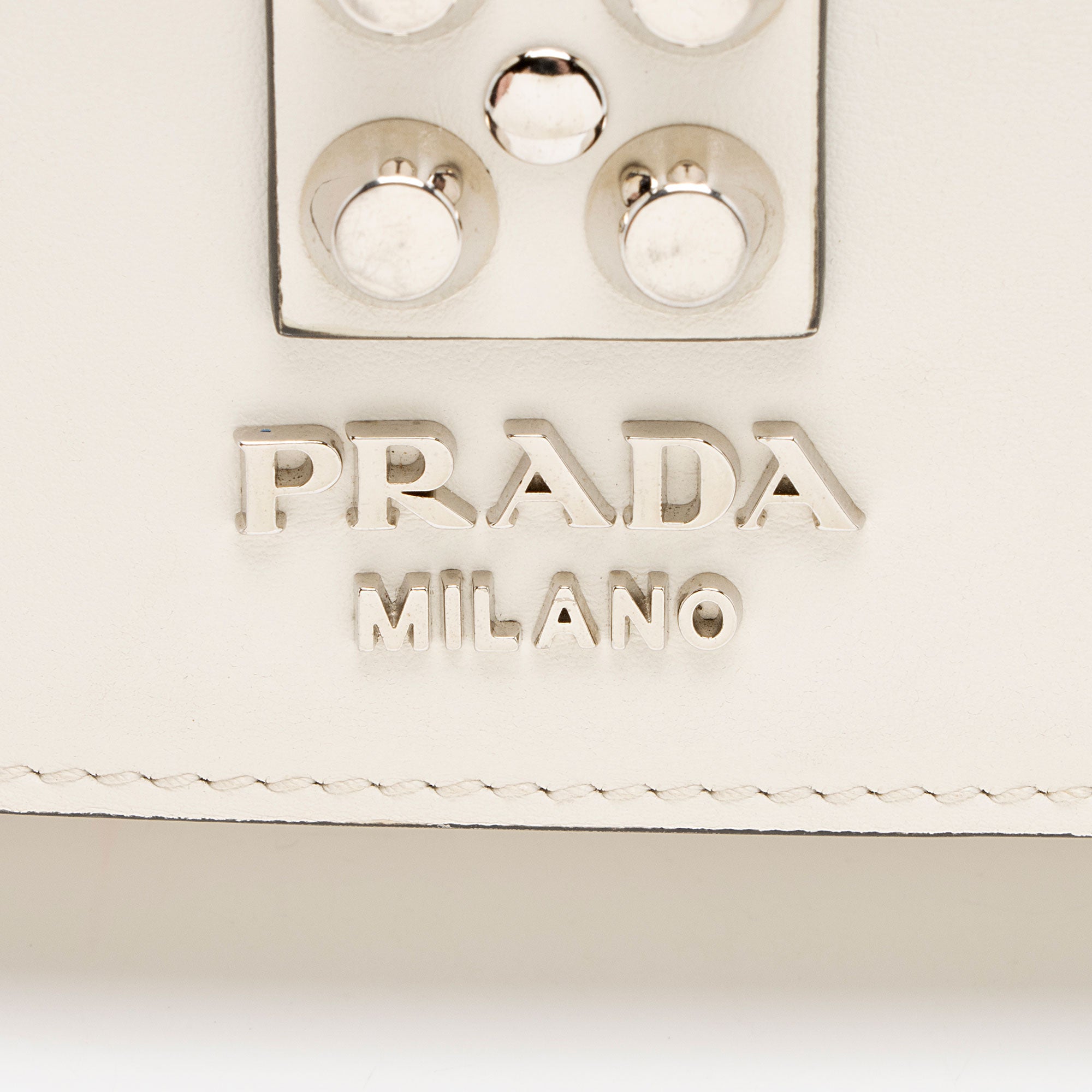 Prada Studded Calfskin Elektra Small Shoulder Bag