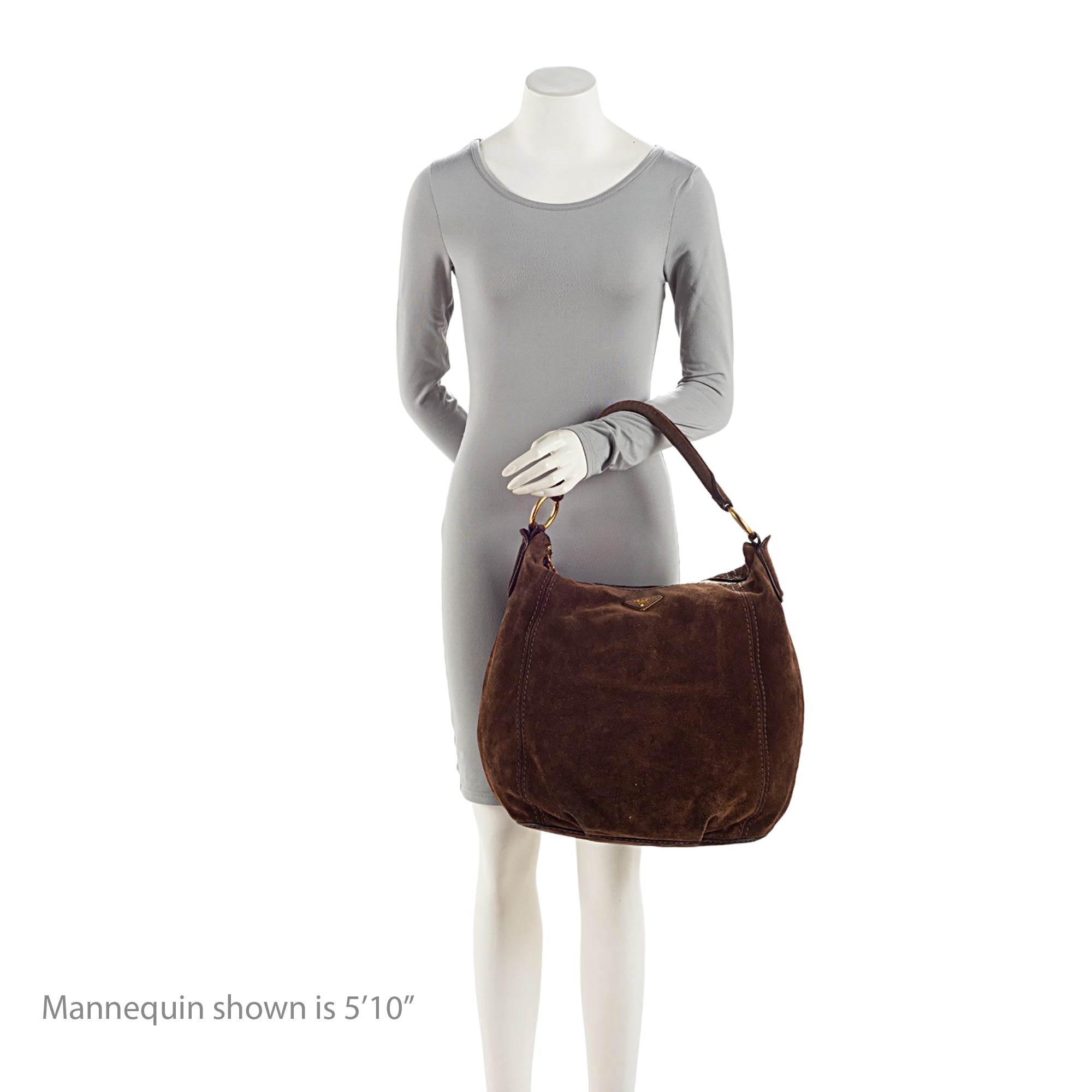 Prada Scamosciato Suede Hobo (SHF-hH2jDe)