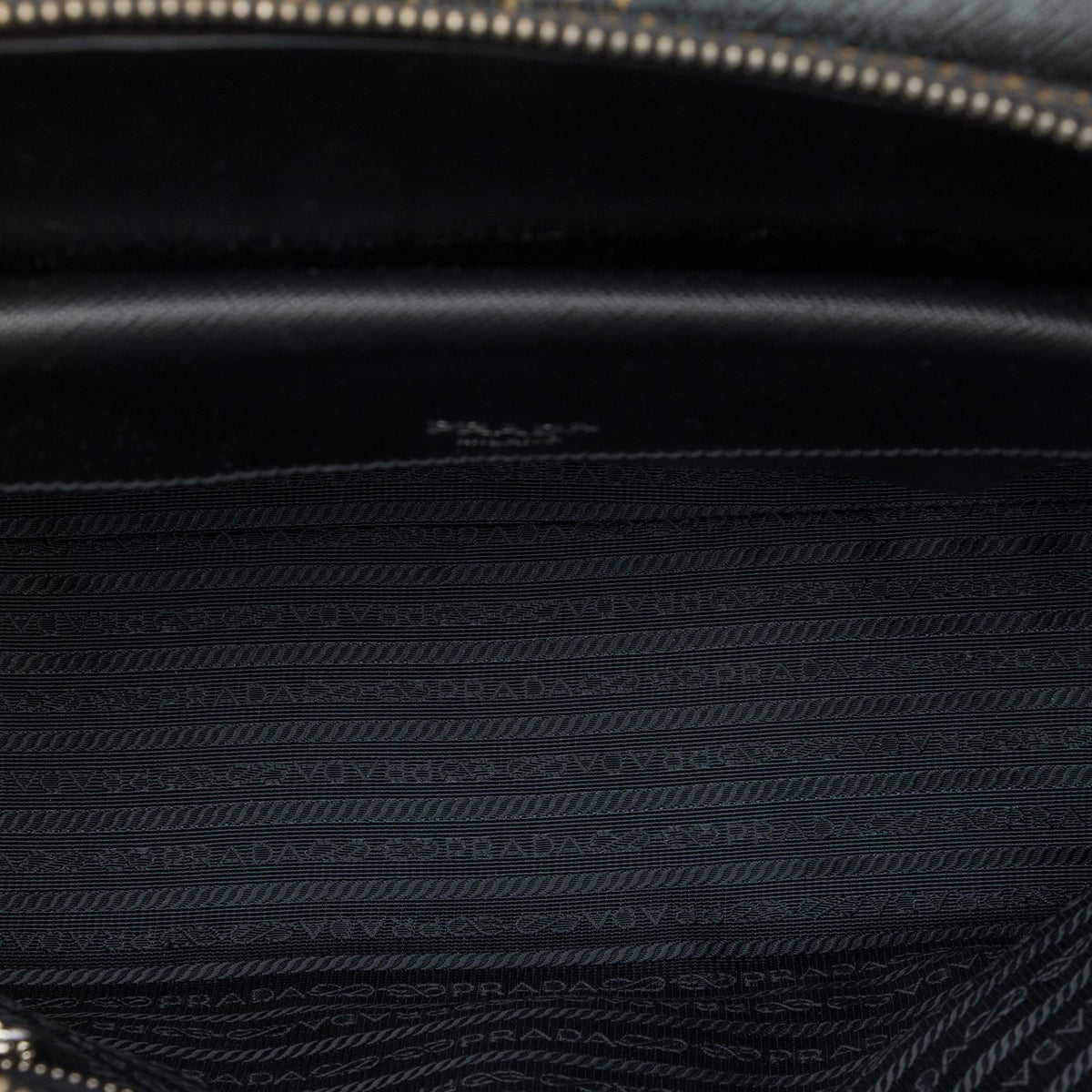 Prada Tartan Saffiano Trimmed Tessuto Satchel