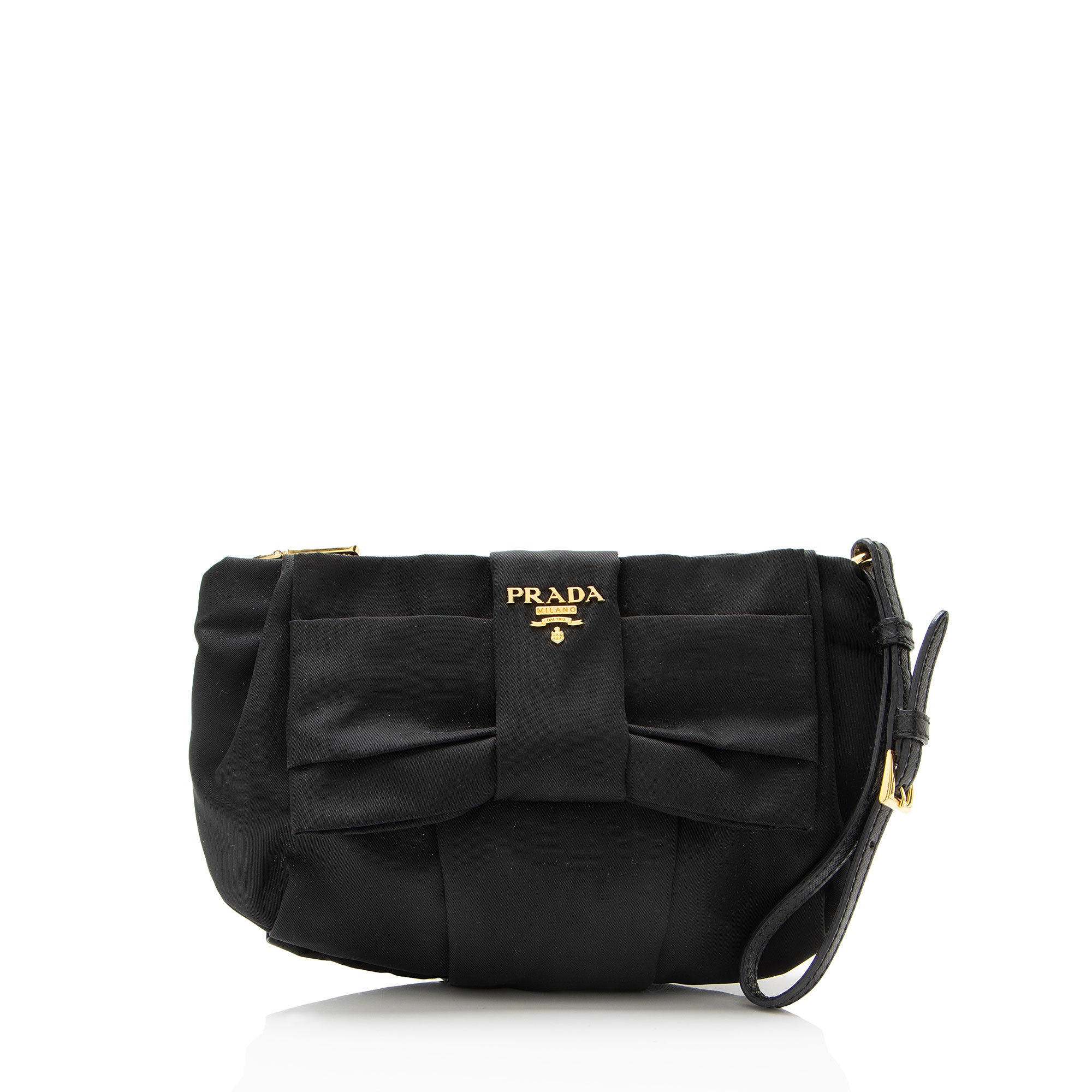 Prada Tessuto Bow Wristlet