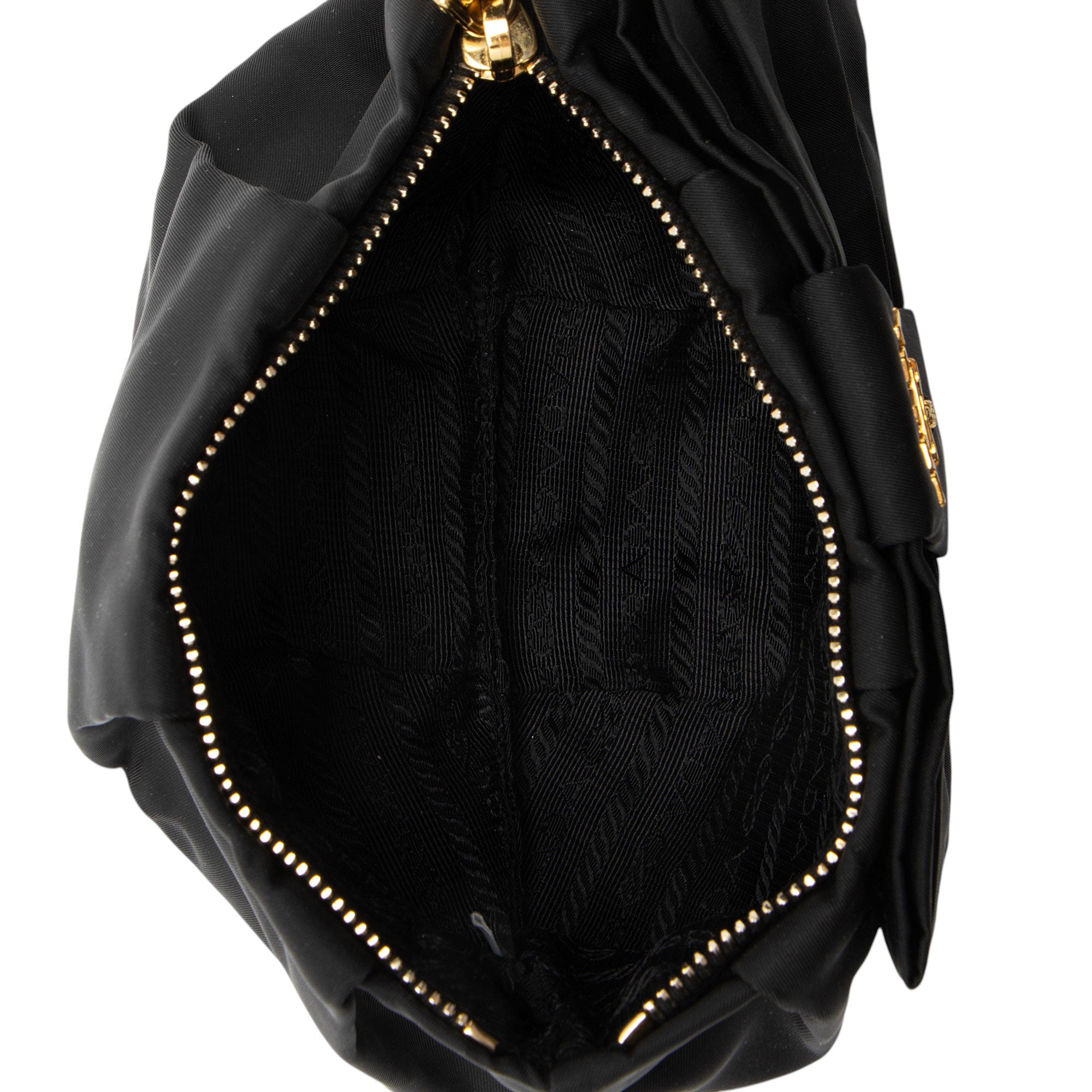 Prada Tessuto Bow Wristlet