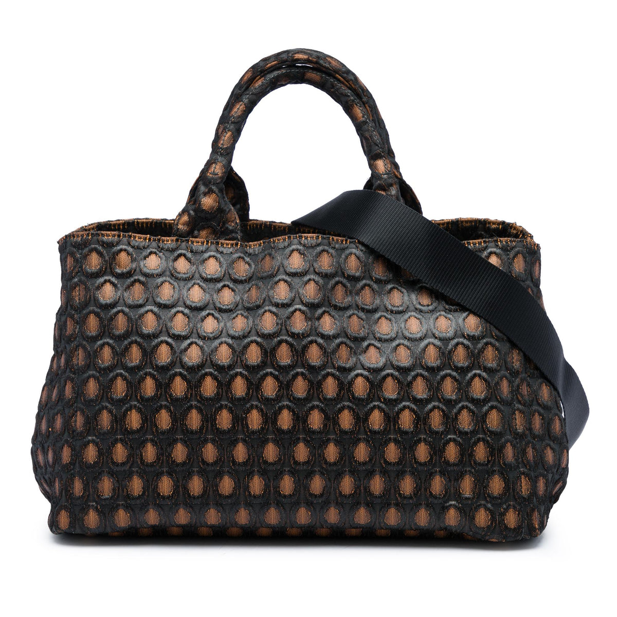 Prada Tessuto Broccato Canapa Tote