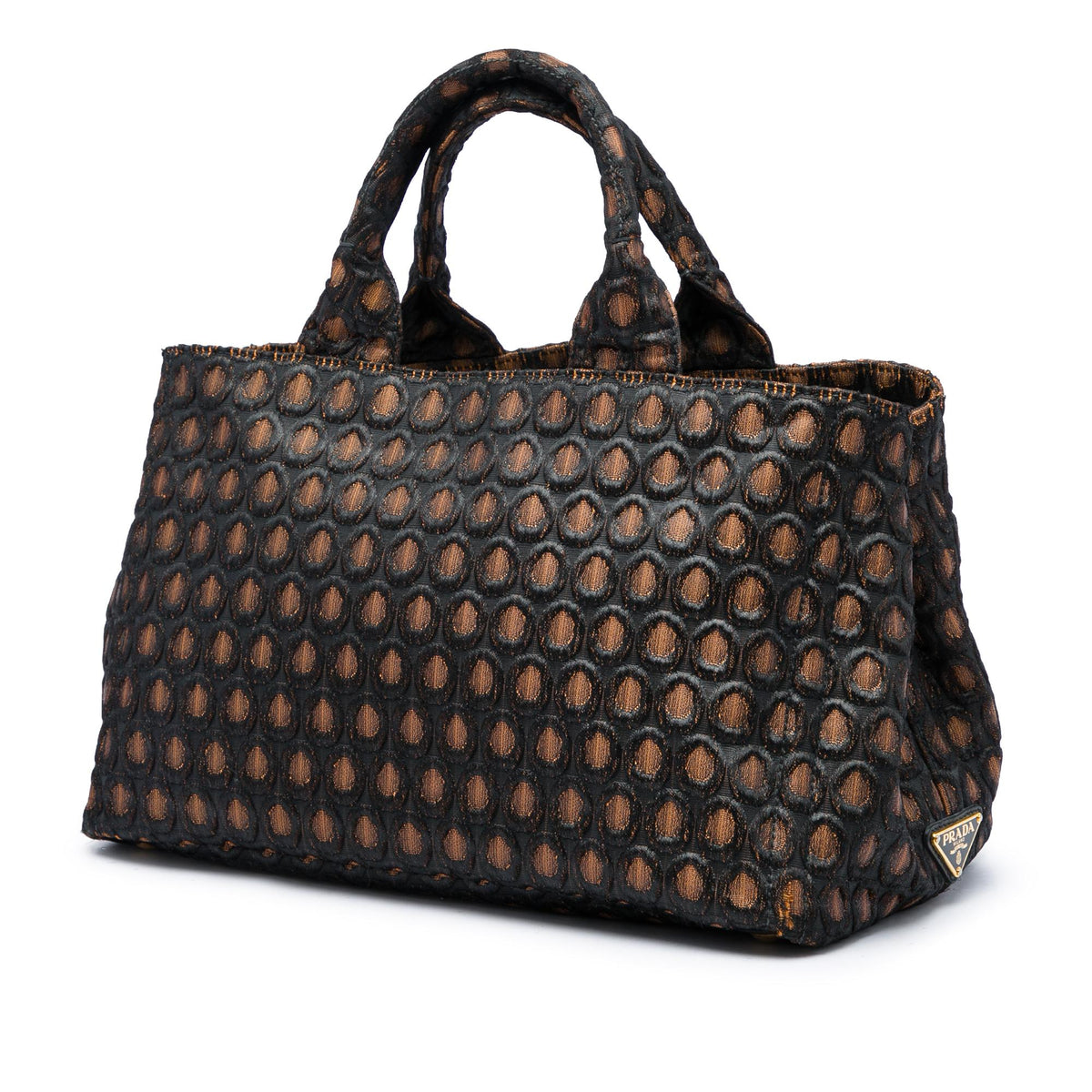 Prada Tessuto Broccato Canapa Tote